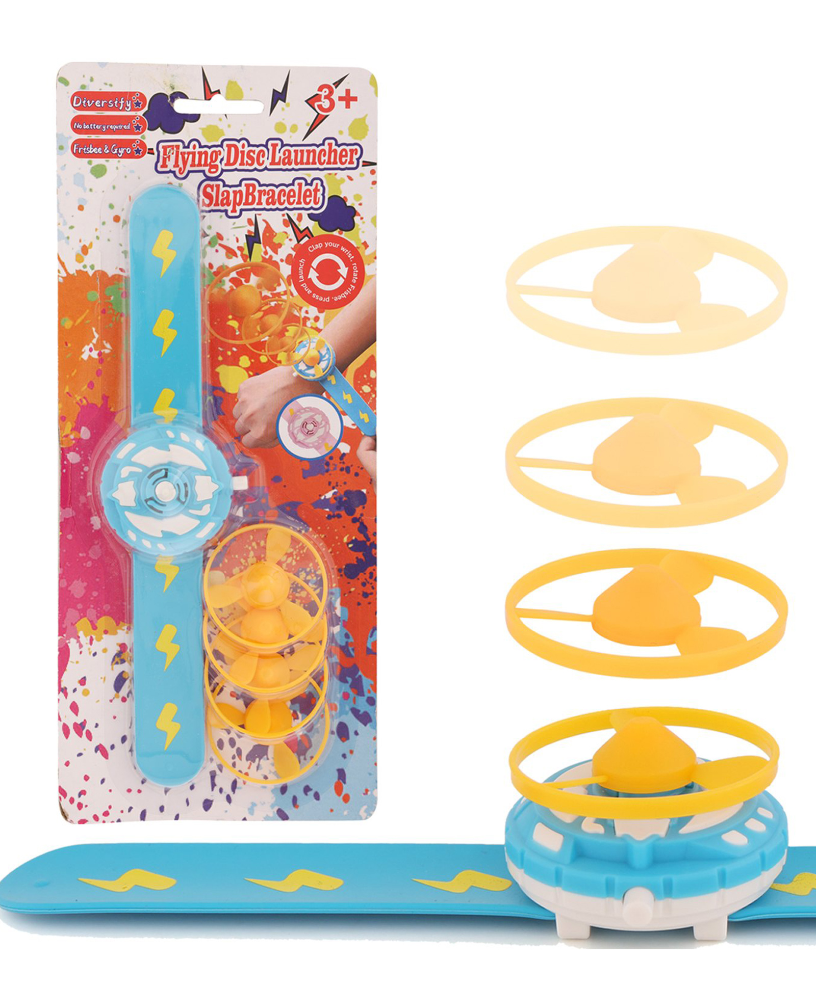Asera Flying Disc Launcher Slap Bracelet Band for Kids (Flying Disc Slap Bracelet 1 Pcs)-image-29