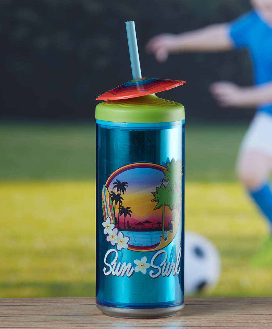 Kookee Acrylic Sipper, Cup, Tumbler Frosted with Straw and Lid (KT-008-A) - 275ml-picture-46