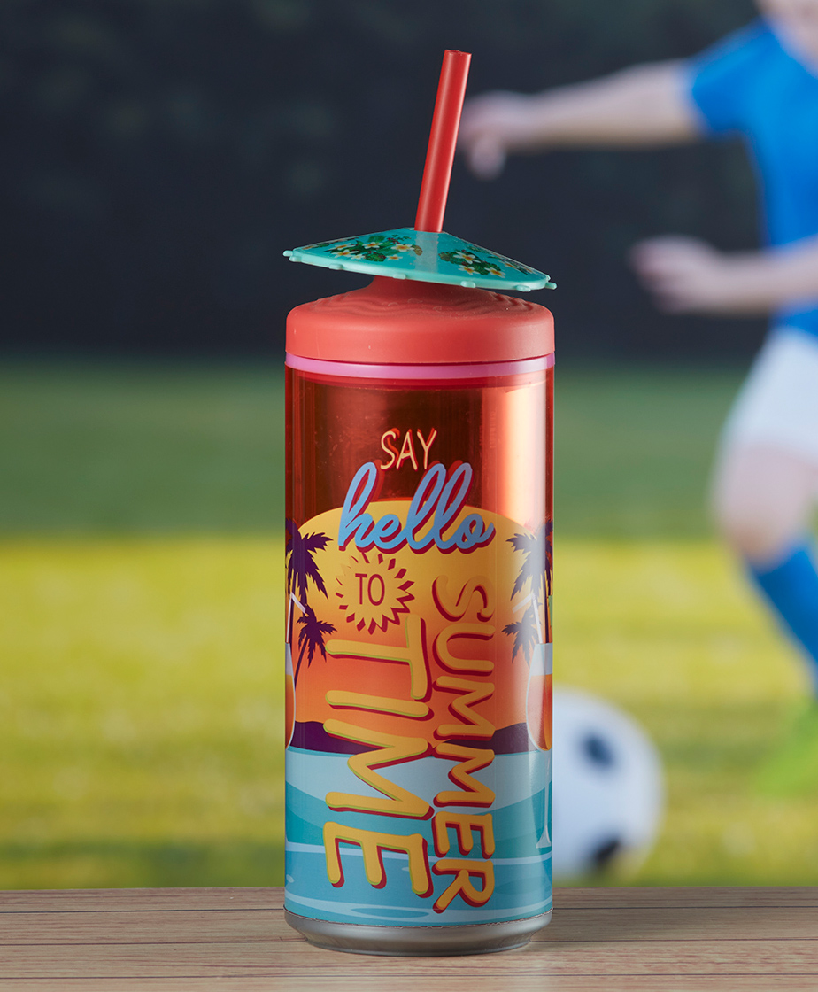 Kookee Acrylic Sipper, Cup, Tumbler Frosted with Straw and Lid (KT-008-C)- 275ml-picture-47