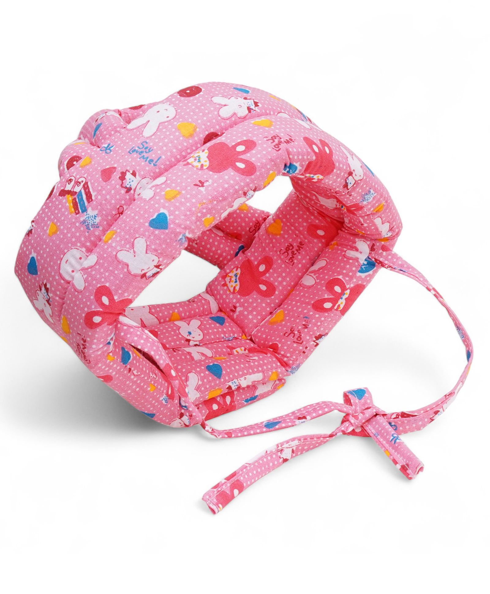 VOIDROP Baby Safety Cotton Helmet Toddler Head Protection Head Cushion Breathable Helmet - Bunny Print (Pink)-picture-21