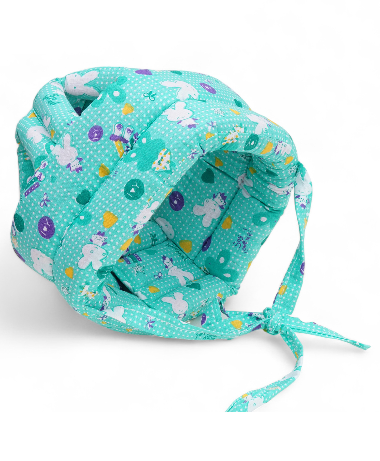VOIDROP Baby Safety Cotton Helmet Toddler Head Protection Head Cushion Breathable Helmet - Bunny Print (Green)-picture-20