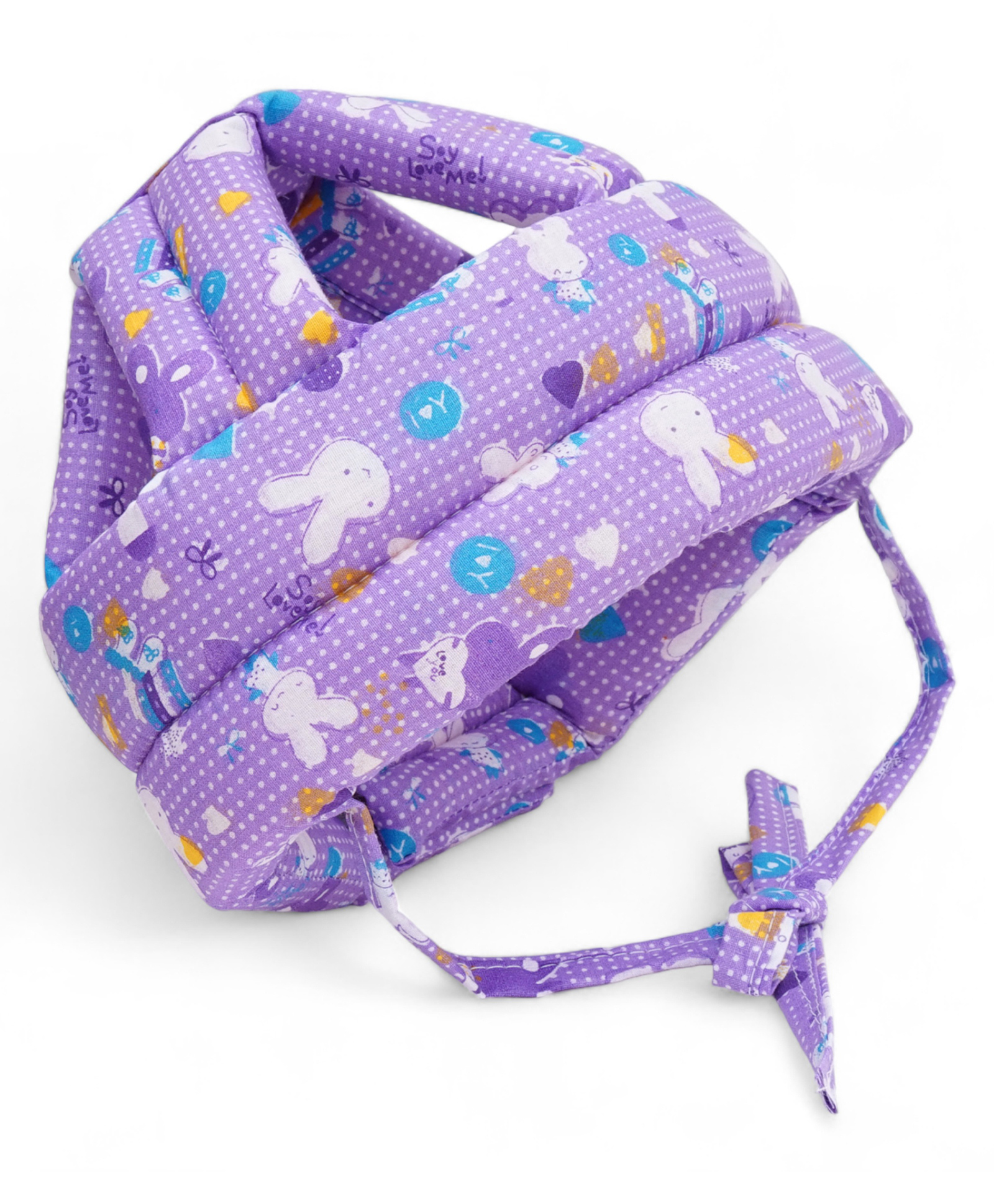 VOIDROP Baby Safety Cotton Helmet Toddler Head Protection Head Cushion Breathable Helmet - Bunny Print (Purple)-picture-10