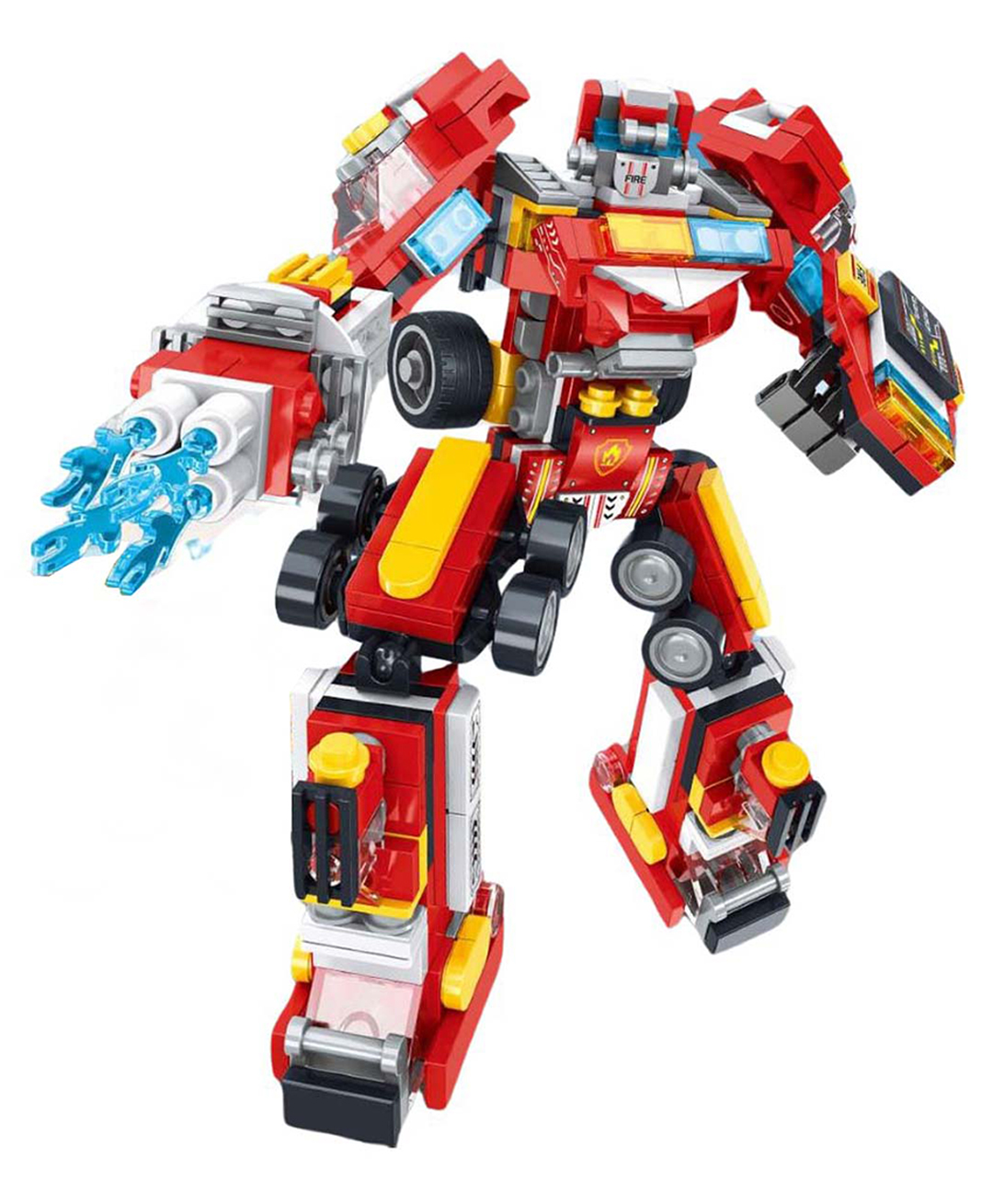 SVE Building Toys, STEM 8-in-2 Fire Truck Robot Building Block Model Kit Toy, Learning Educational Building Bricks Gifts for Kids - 731 pcs-image-25