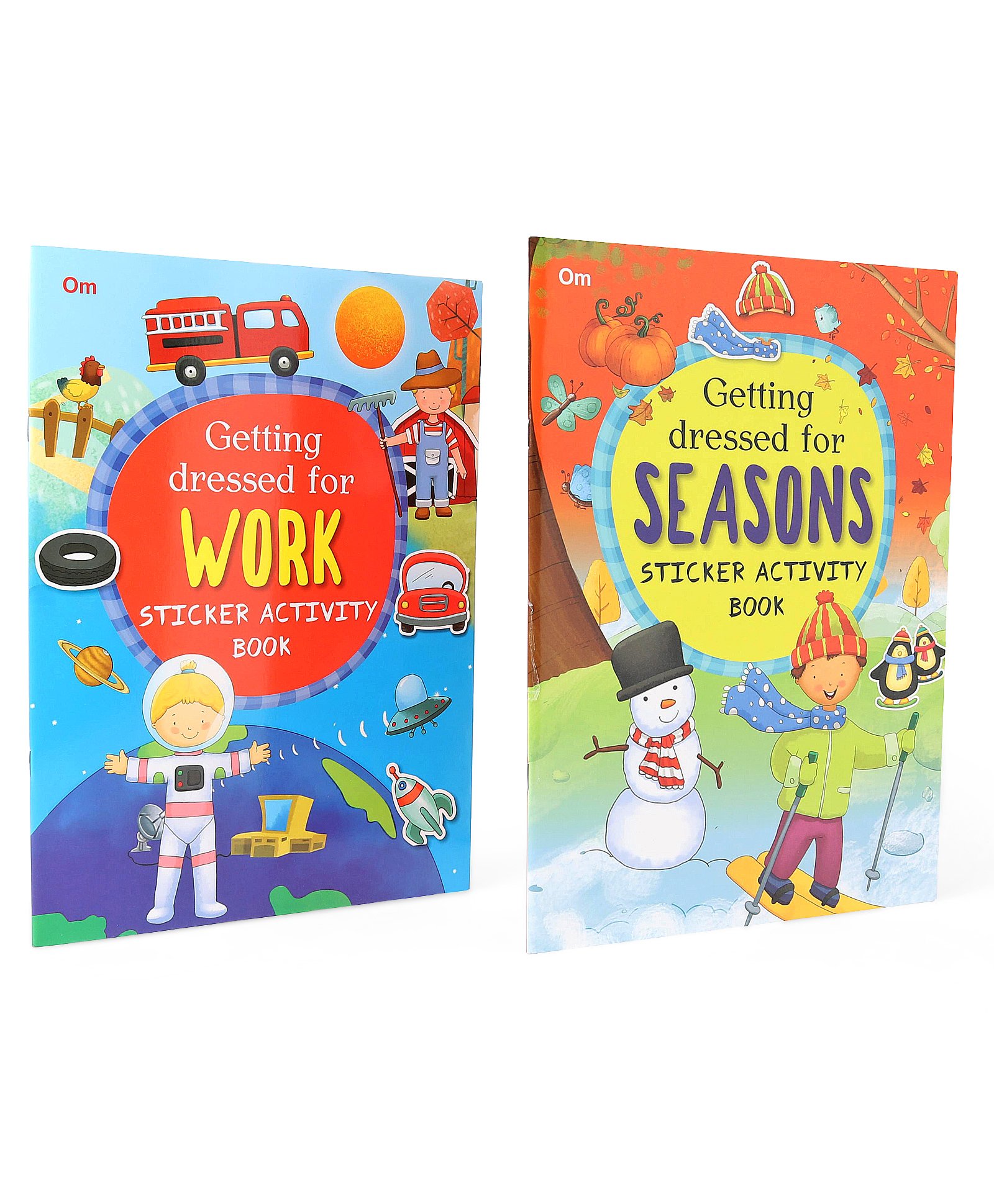 Getting Dressed for Seasons and Work Sticker Activity Book Set of 2 Books - English-image-35