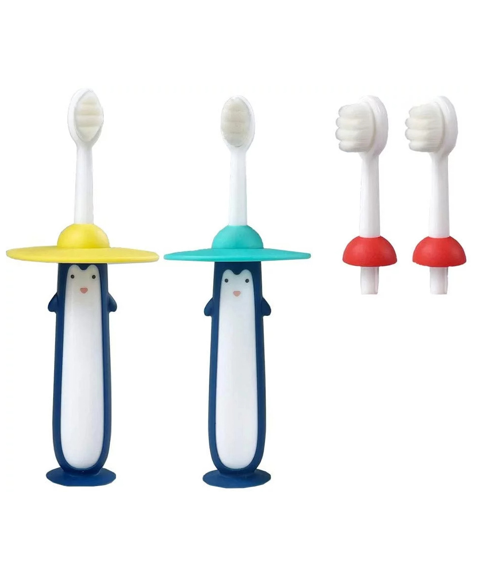 AKN TOYS Toothbrush Cute Cartoon Penguin Design Colorful Soft Manual Toothbrush (Pack of 2 Color And Design May Vary)-picture-43