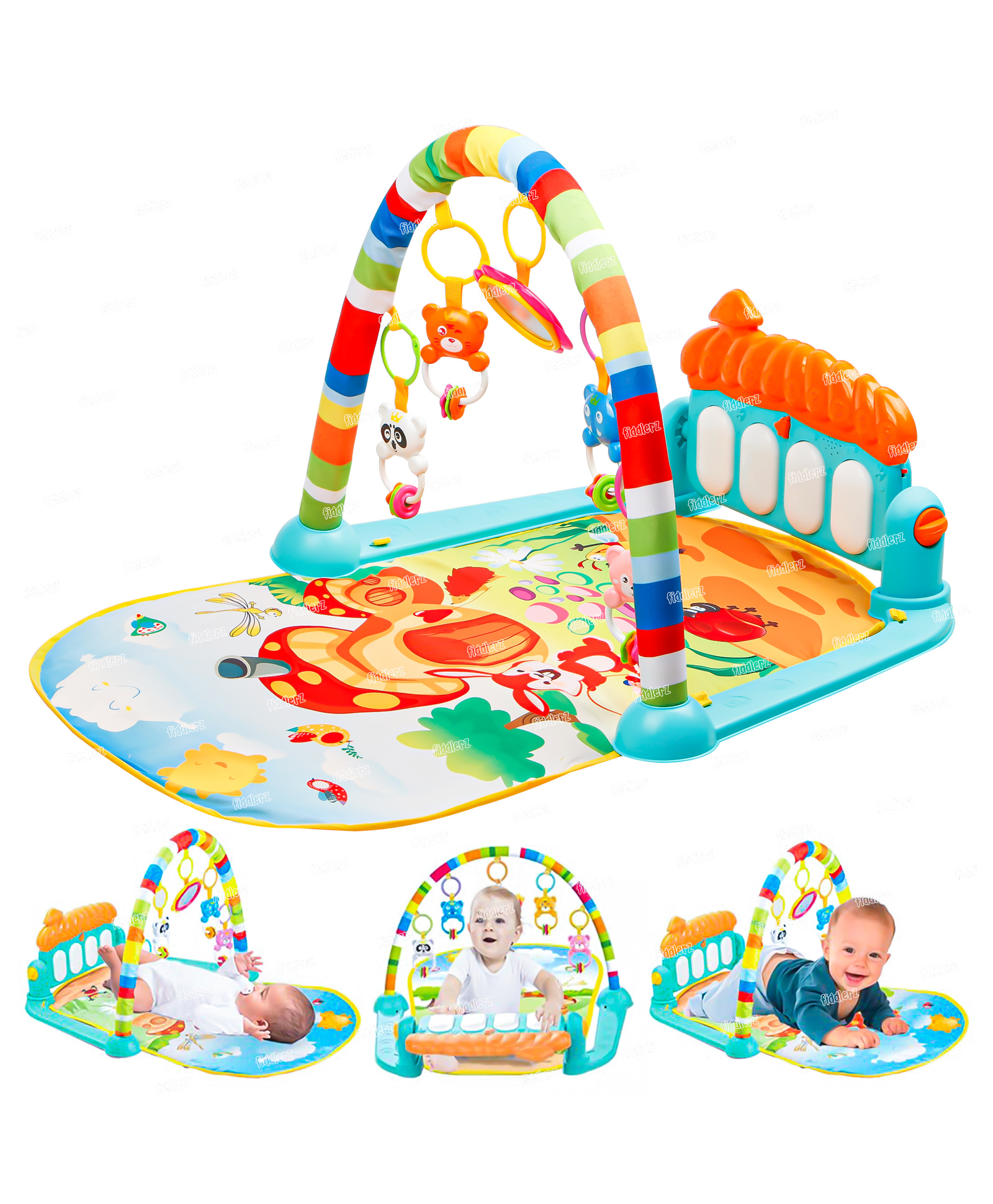 Zest 4 Toyz Play Gym With Lights & Sound - Blue