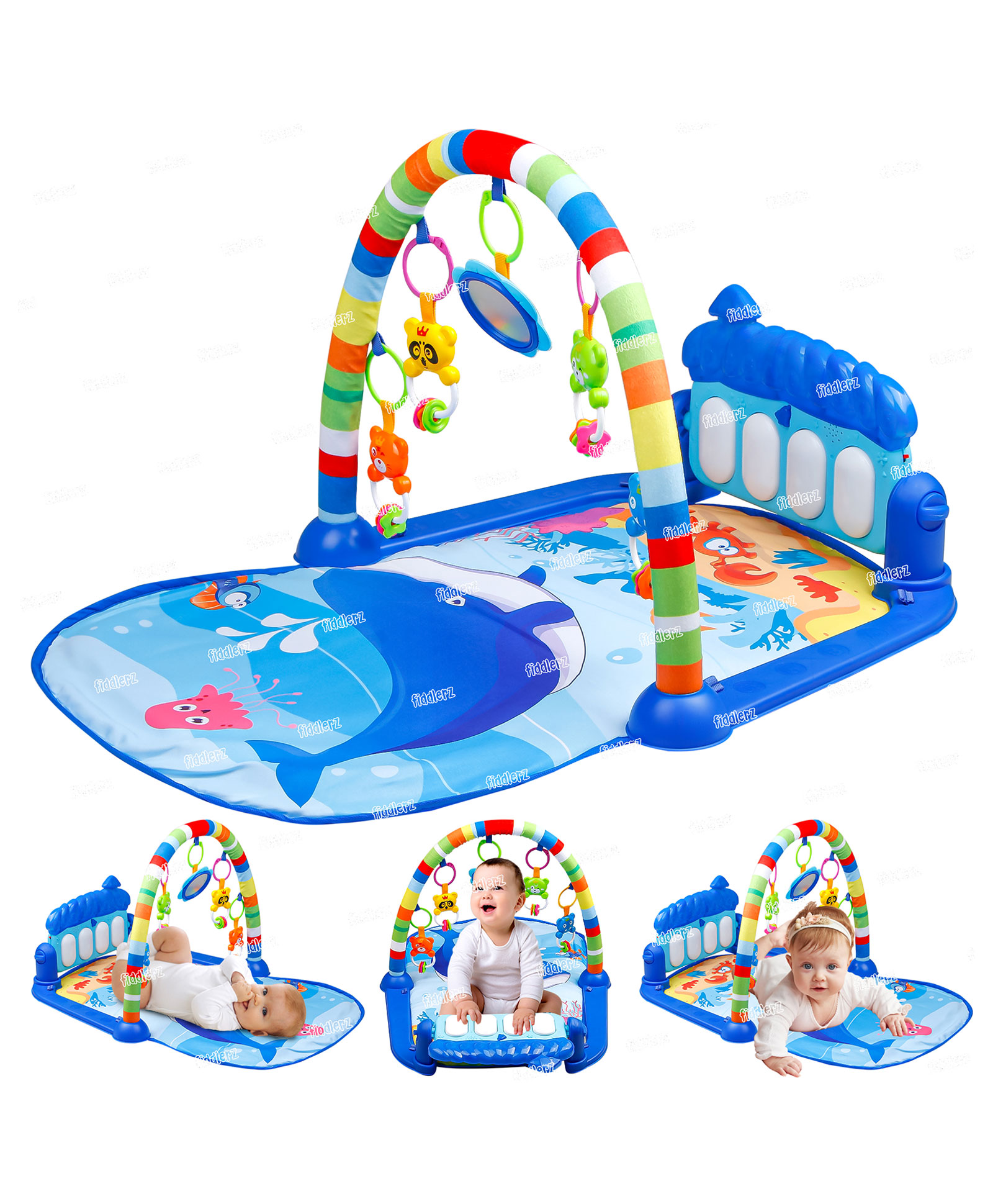 Fiddlerz Multi Function Play Gym With Toy Bar - Multicolor-picture-13