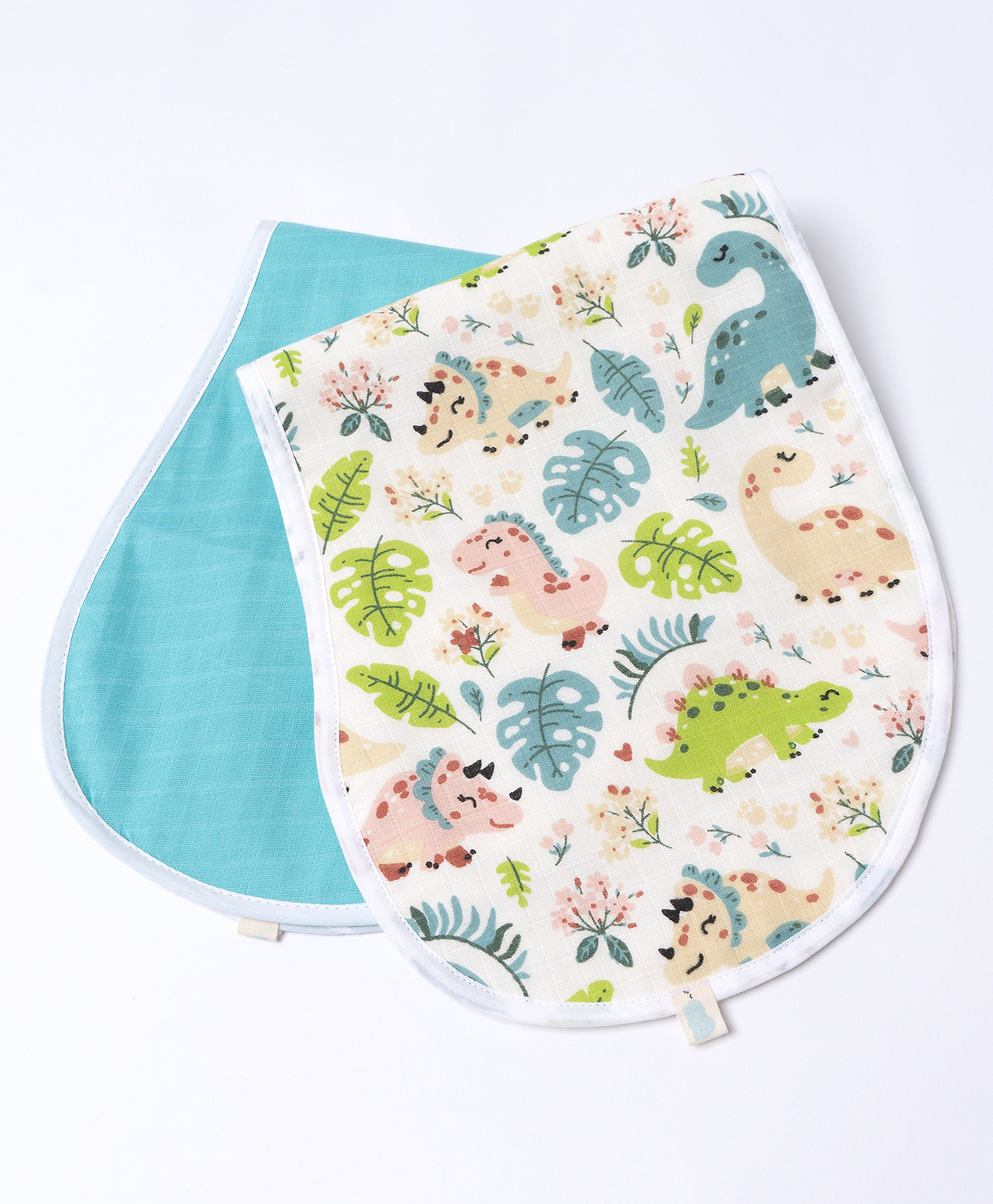 TIDY SLEEP Muslin Burp Cloth-Assorted Colours-Pack of 2-image-43