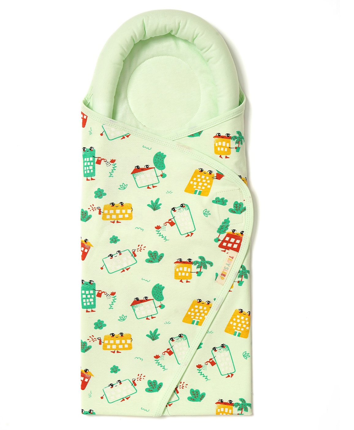 TIDY SLEEP Pod Wrapper for New Born Babies-Green-Wild City-picture-21