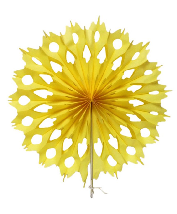 Funcart Snowflake Paper Fan Yellow - Diameter 40 cm-picture-14