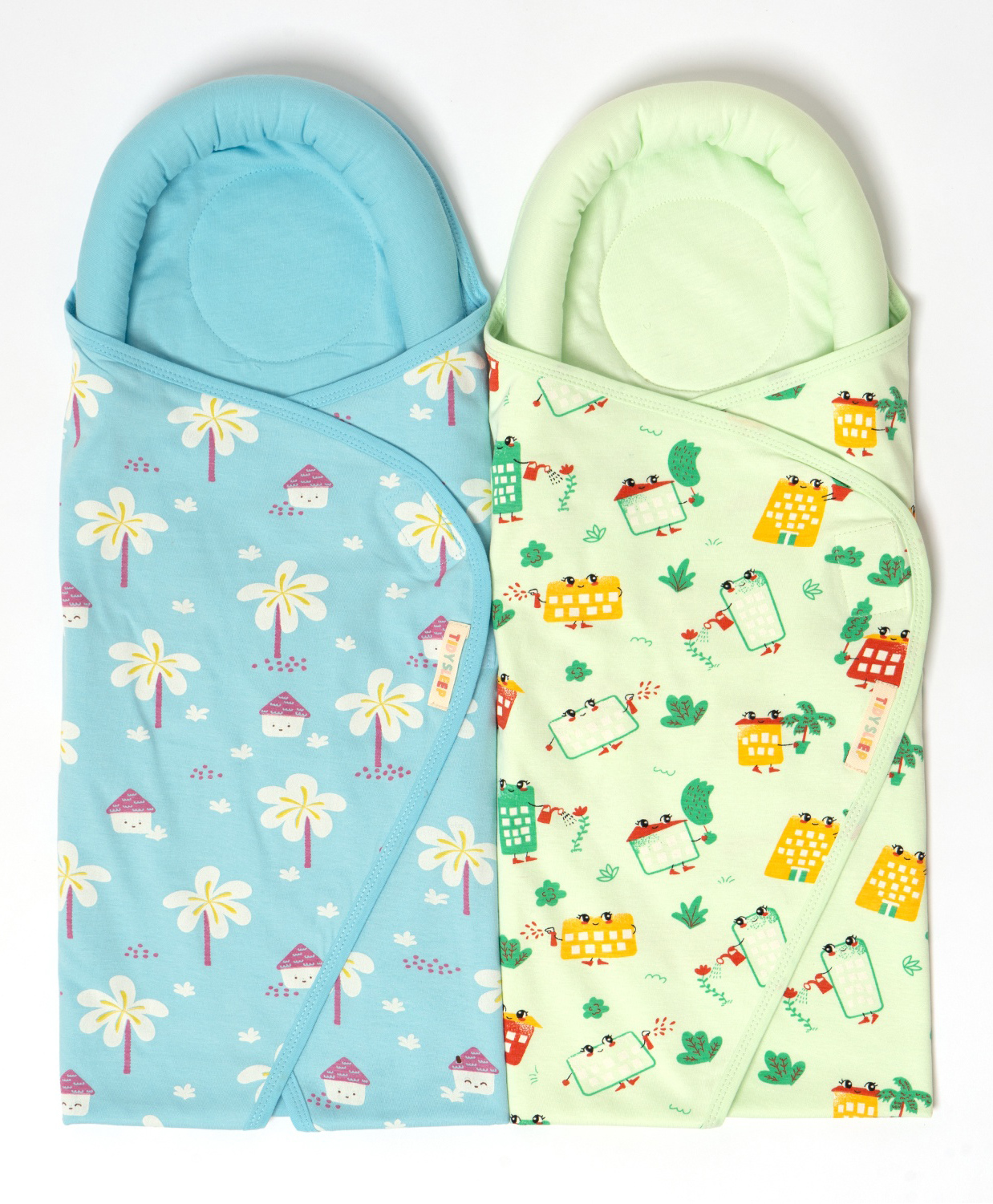 TIDY SLEEP Pod Wrapper for New Born Babies-Farmland & Green Wild City-Pack of 2-image-26