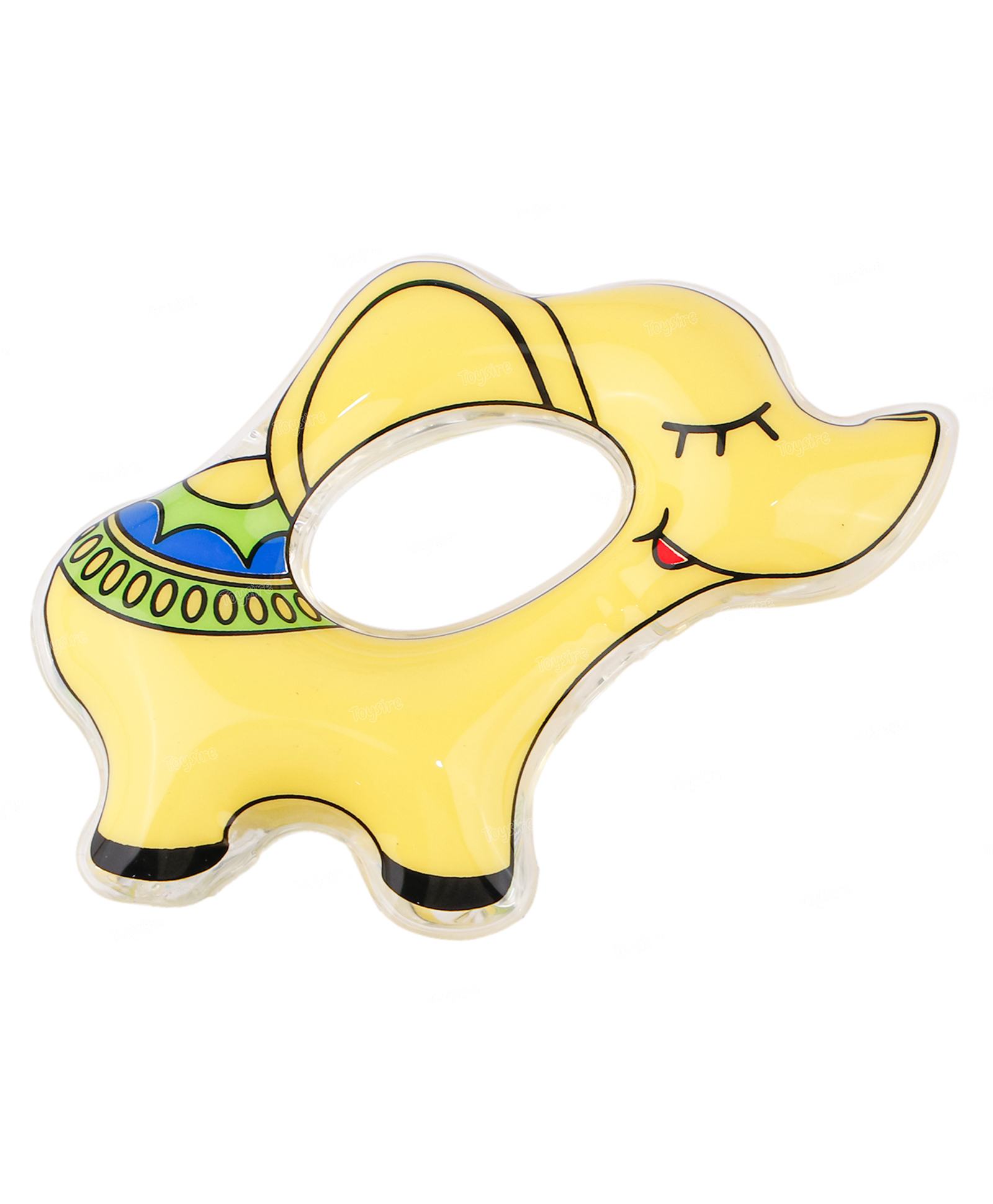fiddlerz Toysire Elephant Teether Food Grade Silicone Water Filled Freezable Soothing Gums  Elephant Design Good Grip - Yellow-picture-15