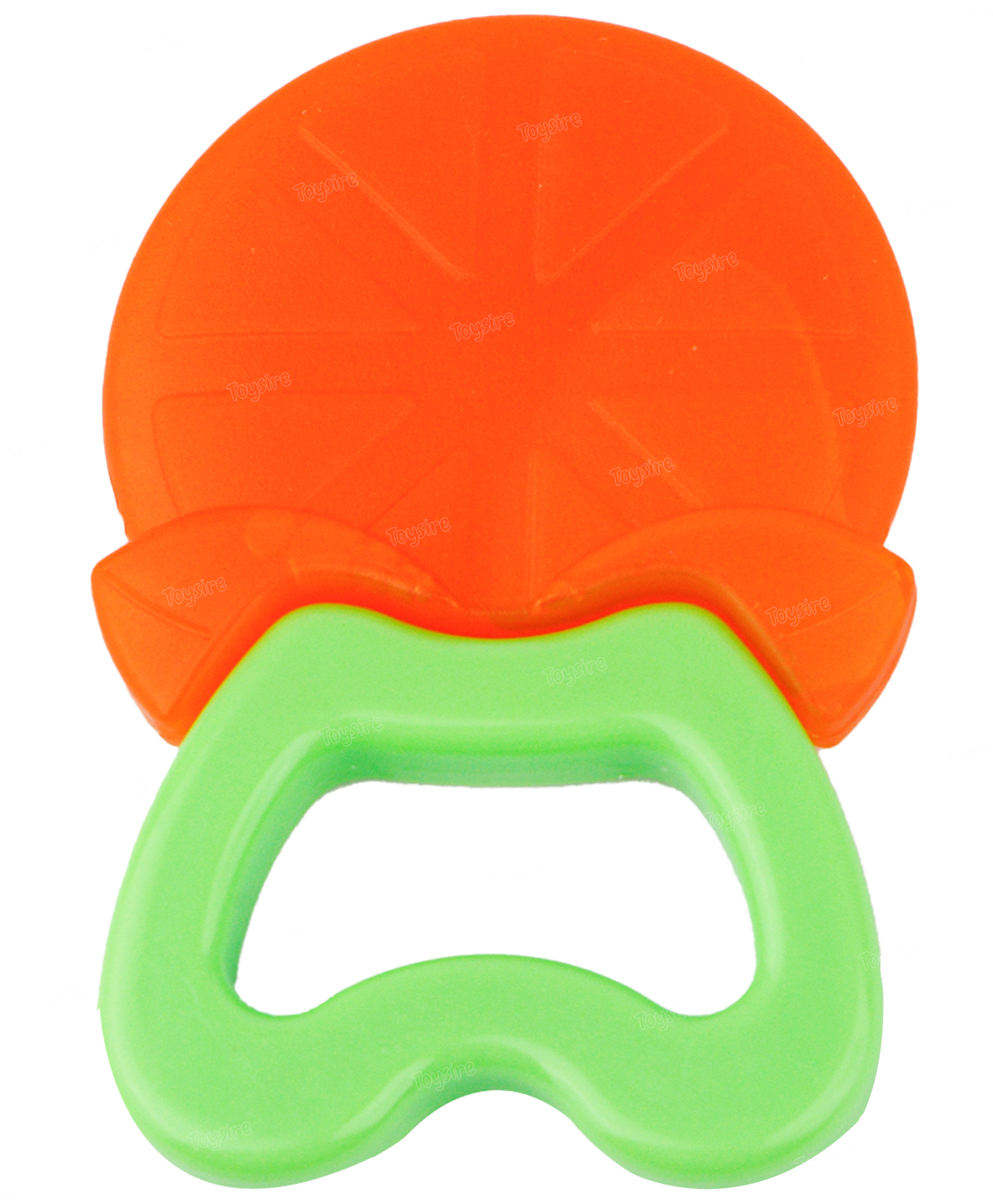 fiddlerz Toysire Orange Rattle Teether Food Grade Silicone Water Filled Freezable Soothing Gums  Cute Design Good Grip - Orange-picture-17