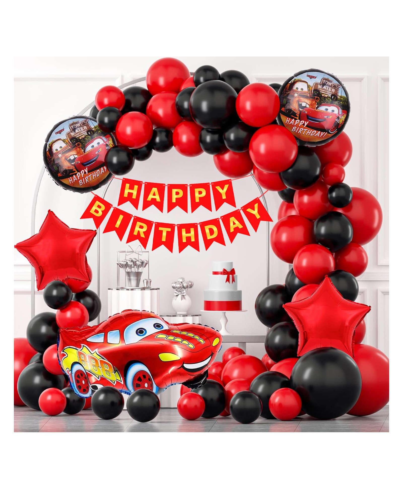 Bubble Trouble Car Theme Birthday Decorations Items Set of 48 Pcs for Boys, Girls, Kids Birthday Décor, Birthday Decoration Car Theme for Boys-image-40