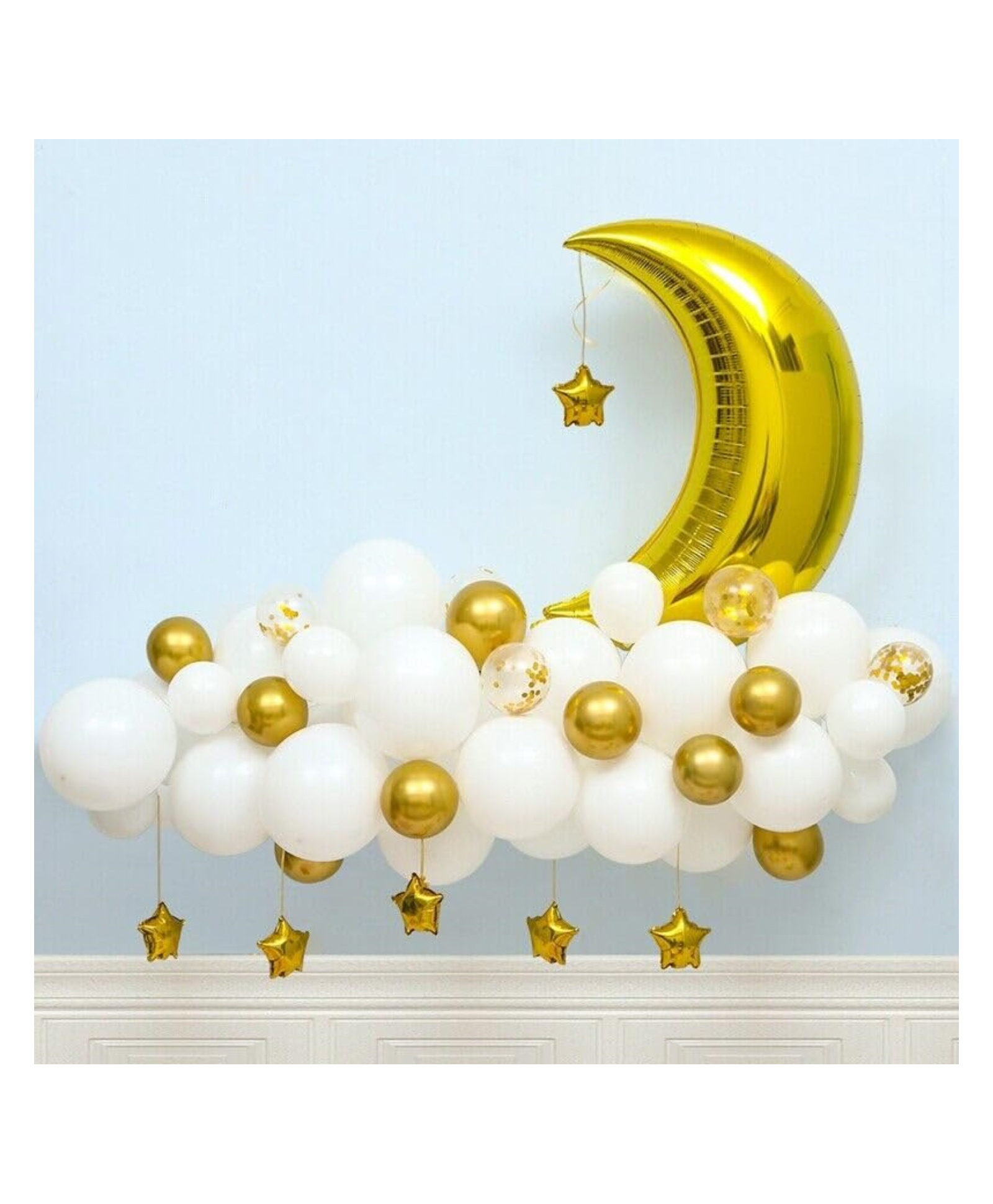 Bubble Trouble Foil White Balloon Arch Garland Kit for Baby Shower, Birthday, Anniversary Theme Party Decoration Pack of -44-image-26