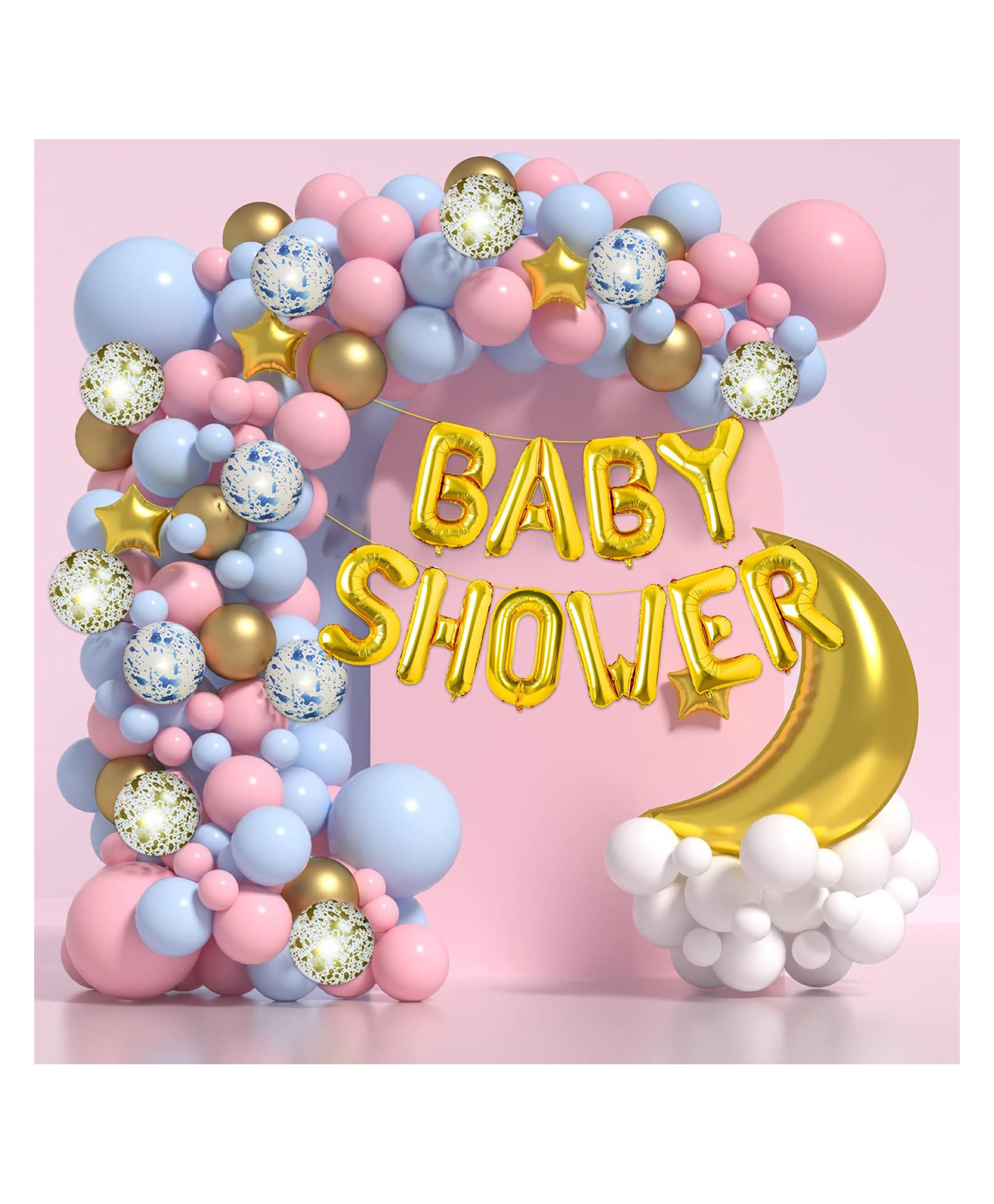 Bubble Trouble Baby Shower Decoration Items Set of 81 Pcs Baby Shower Decoration Balloons for Coming Soon Baby Boy or Girl Décor, Baby Shower Party Decoration-image-14