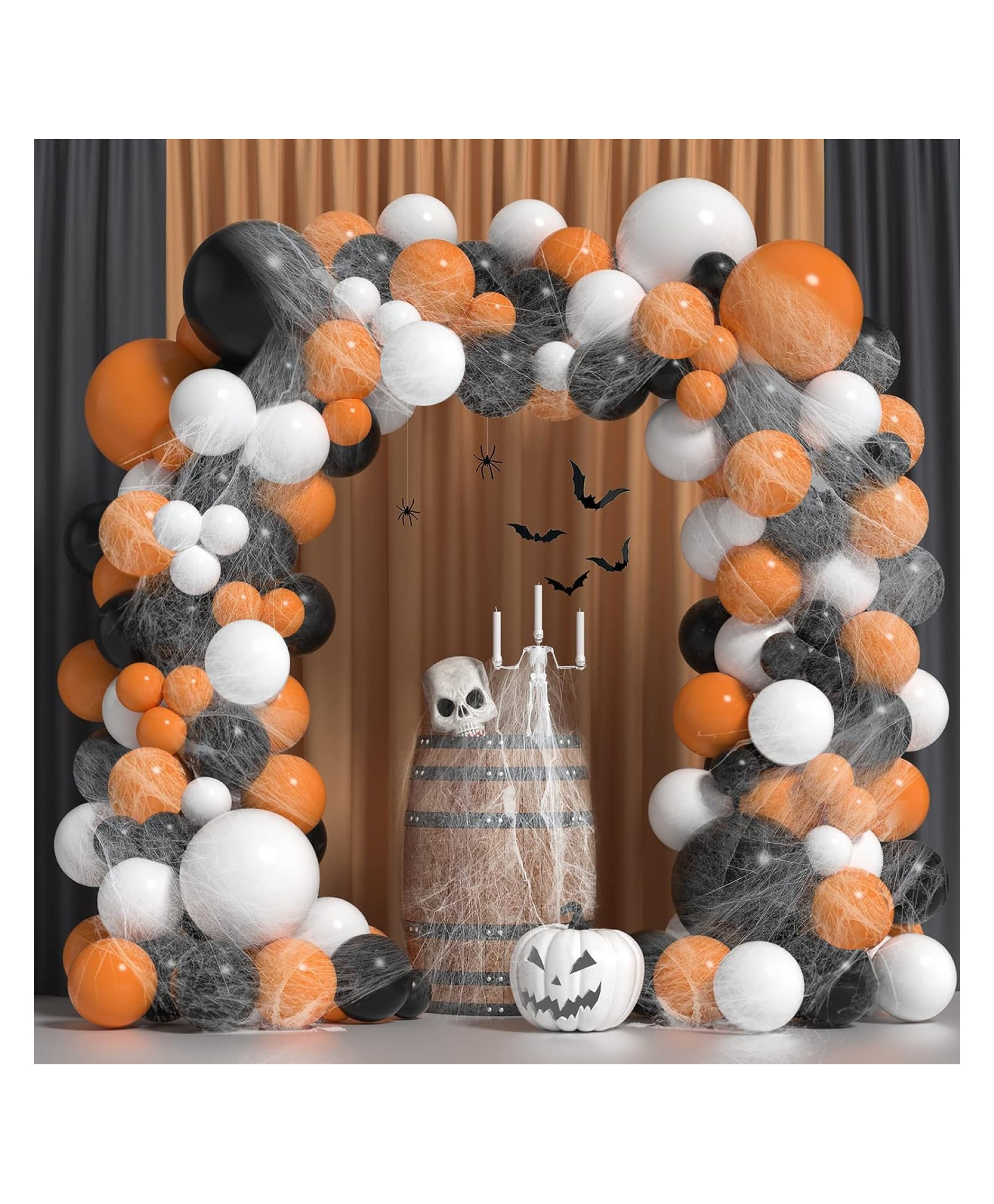 Bubble Trouble Halloween Balloons Decorations Items with Spider Web Decorations for Halloween Party, Halloween Birthday Party Decorations, Halloween Balloons Décor Pack of 93 Pcs-image-9