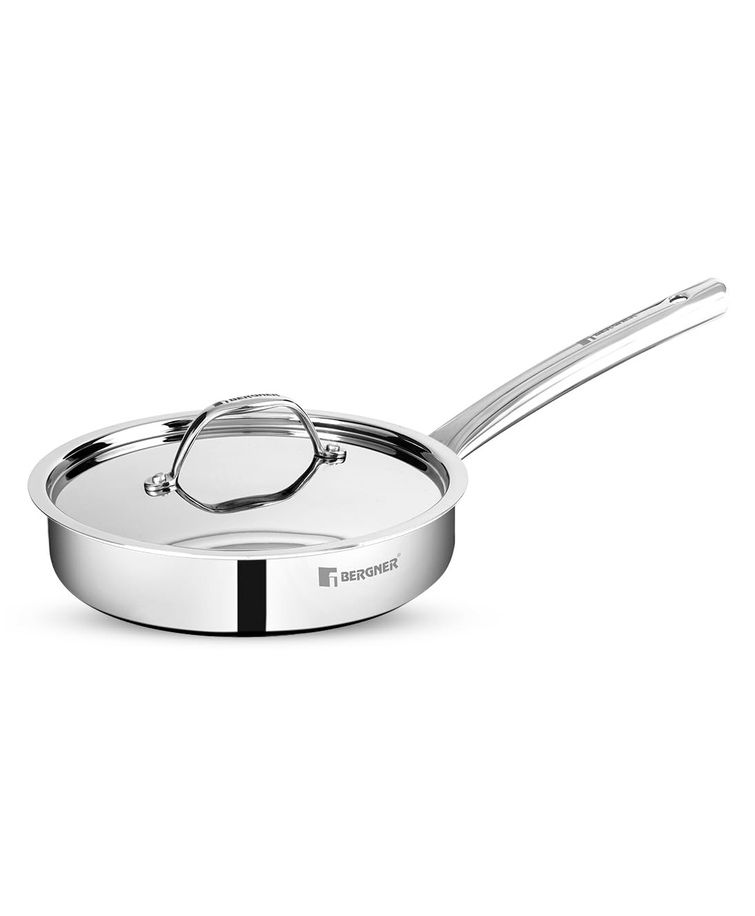 Bergner Tripro Triply Stainless Steel Sautepan/ Deep Frypan with Lid, 22 cm, 2 litre-picture-36