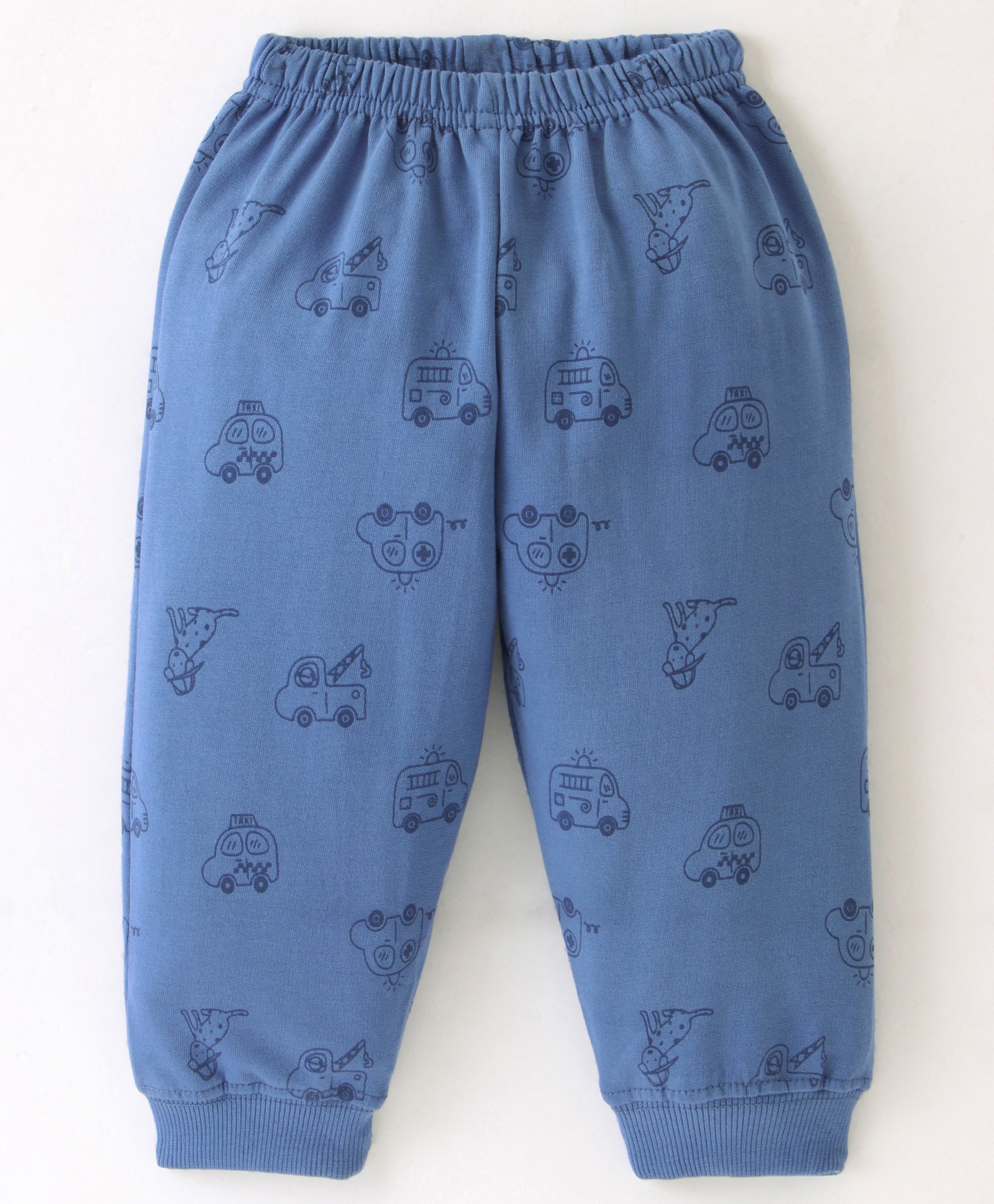 Tango Looper Knit Full Length Lounge Pant with Vehicle Print - Ink Blue-image-43