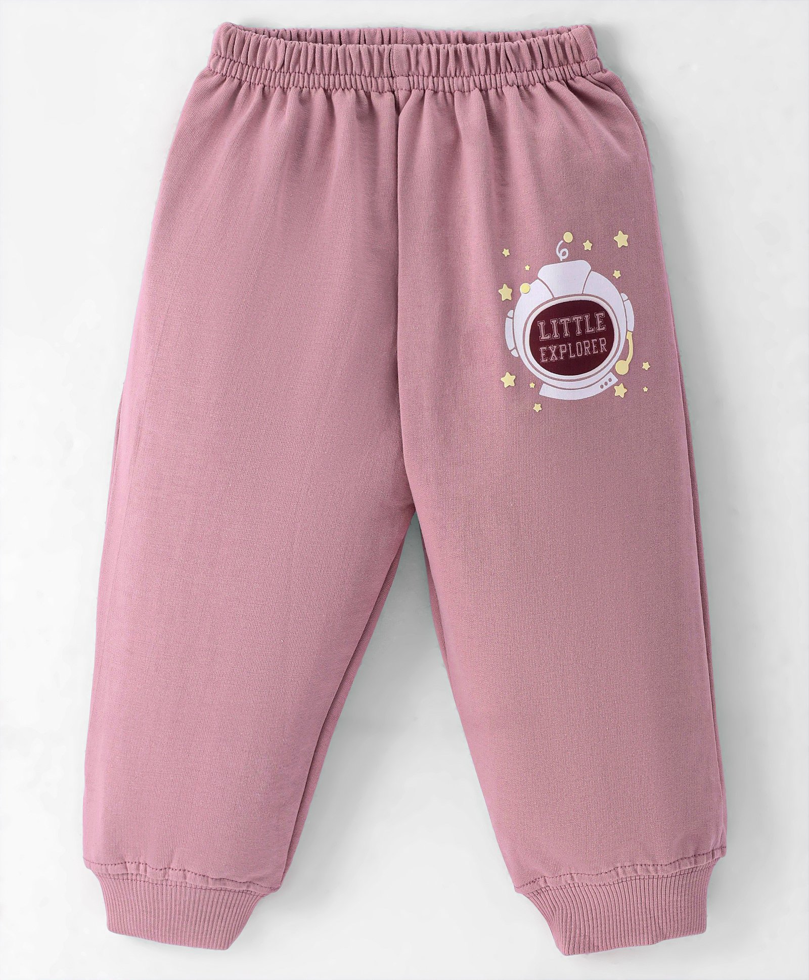 Tango Cotton Looper Knit Full Length Lounge Pant with Space Theme Print - Pink-picture-5