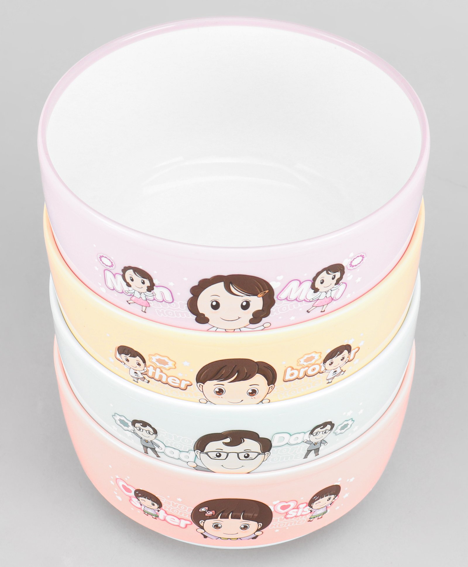 Baby Bowls with Text Print Pack of 4Multicolour - 350 ml-image-31