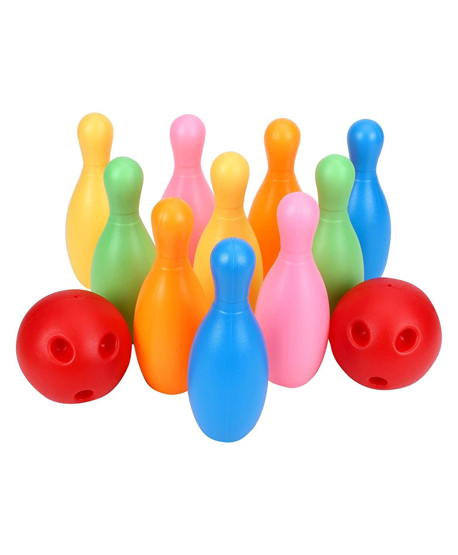 Sanjary Bowling Set Toy 10 Colorful Bowling Pins 2 Balls Indoor Toys Toss Sports Developmental Game - Color & Design May Vary-picture-21