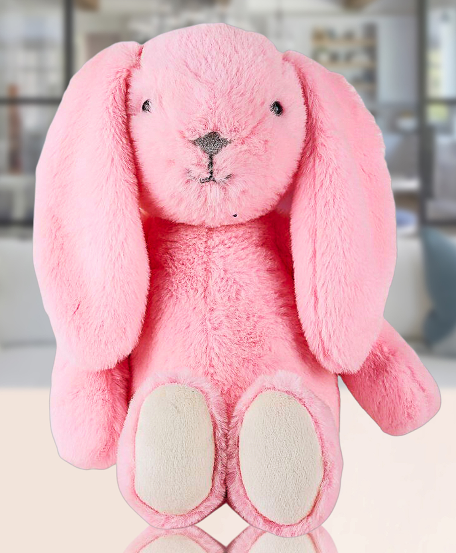 SHAPZE Lily Pink Bunny - A Fluffy Companion for Cuddles and Playtime - Pink Height 26 cm-picture-17