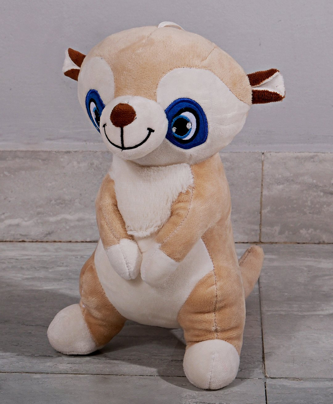 Dukiekooky Kids Grey & White Meerkat Soft Toy- Hight 30 CM-image-2
