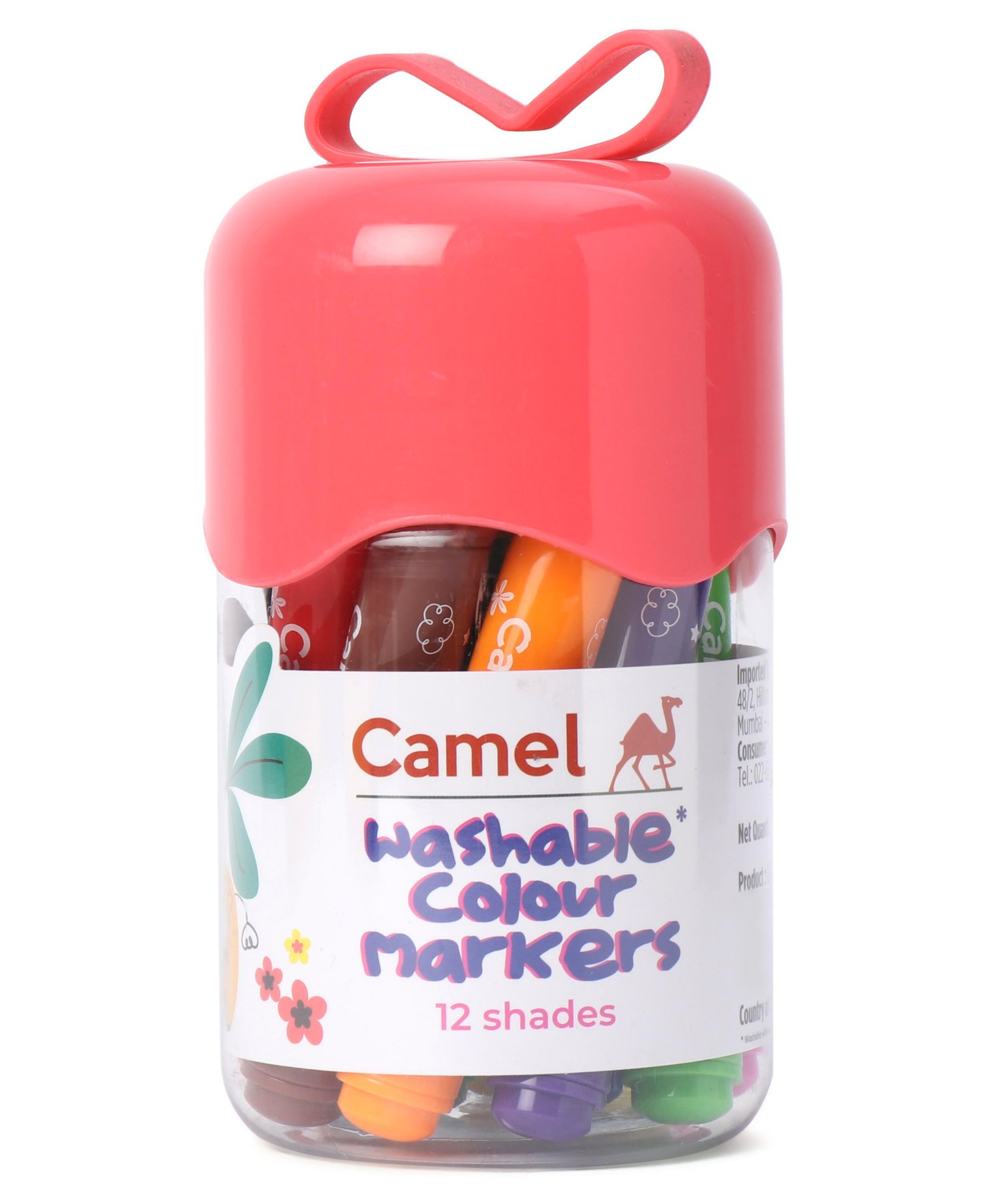 Camel Washable Colour Markers 12 Shades - Multicolor-image-19