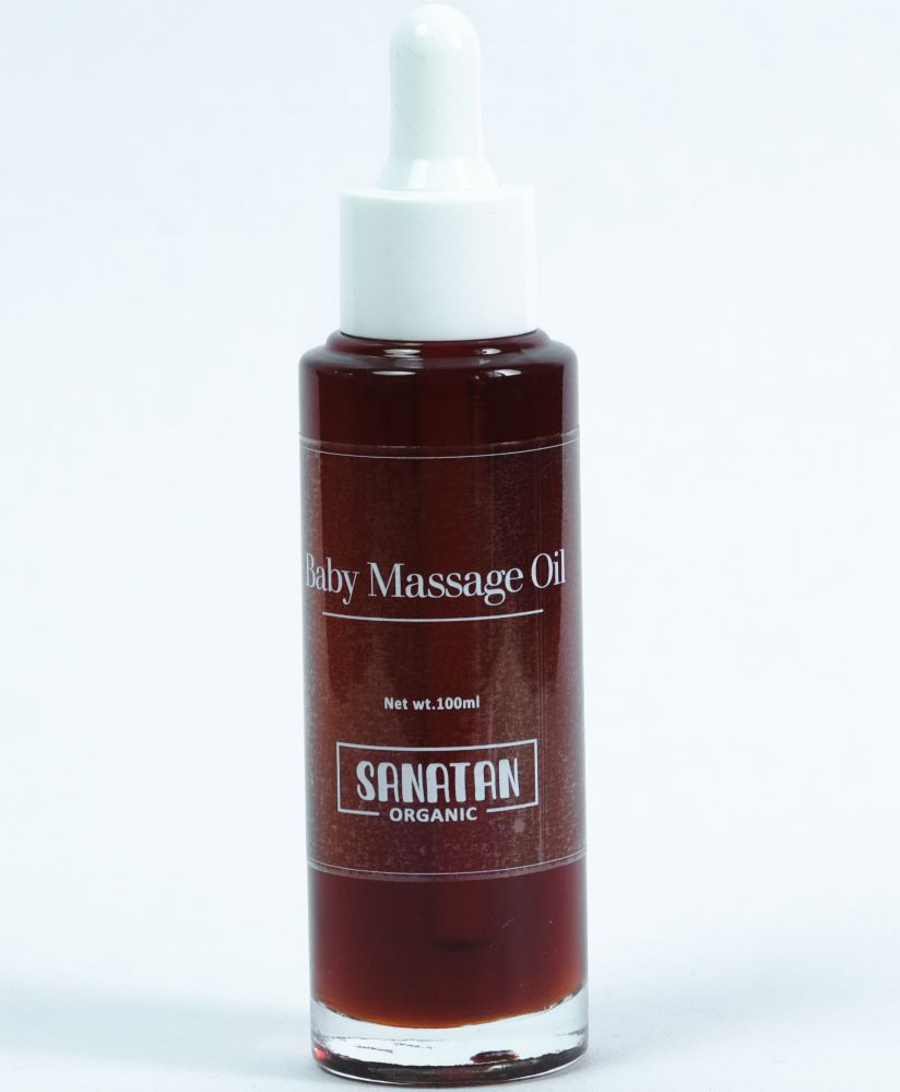 Sanatan Organic Baby Massage Oil made with ayurvedic herbs especially for baby skin-image-5