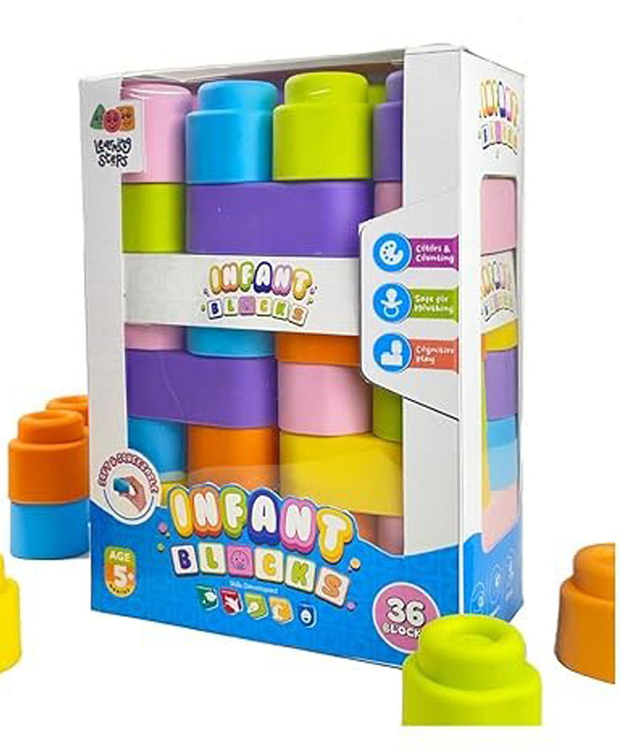 Zephyr Soft & Squeezable Infant Building Blocks Set 36 Pieces-picture-29