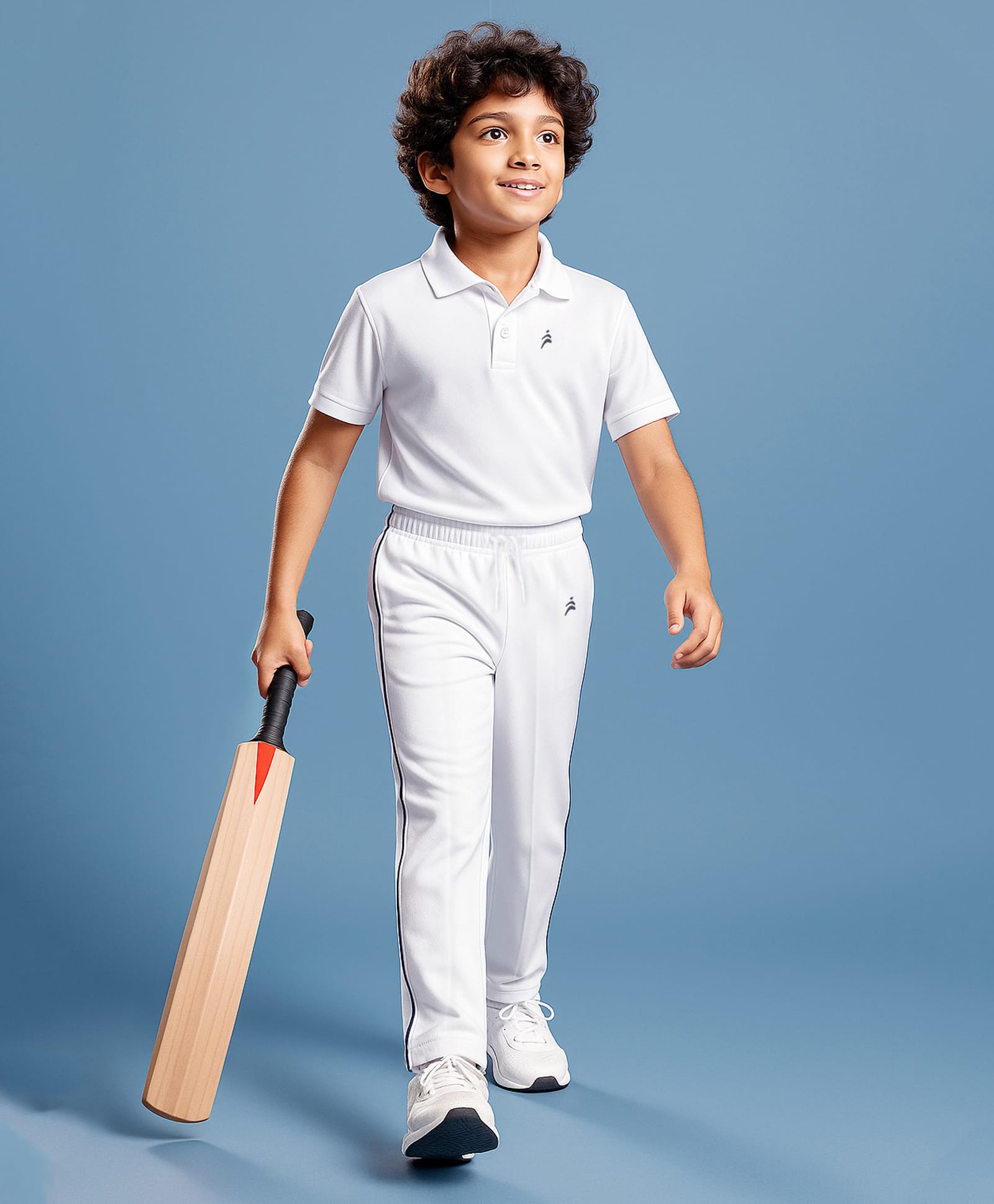 Pine Active Half Sleeves T-Shirt & Track Pant Cricket Jersey Set - White