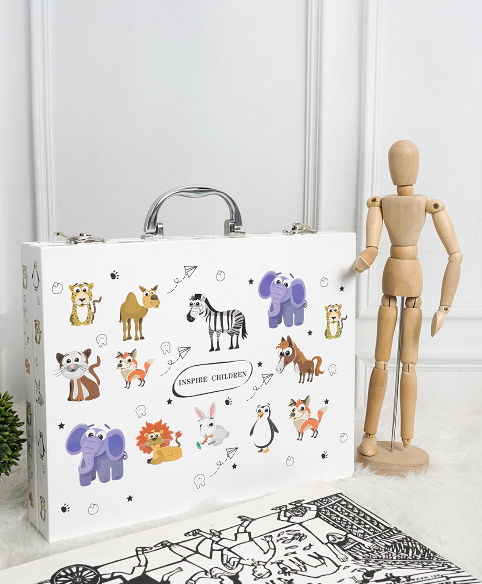 ilearnngrow 67 pieces colouring set- Jungle Animals-picture-22