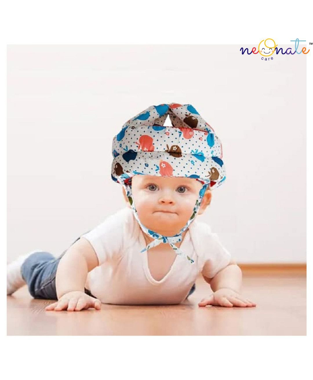 neonatecare Baby Helmet Baby Head Protector, Adjustable Size for Baby Learning to Walk or Run, Soft Safety Helmet for Infants 9 Months to 3 Years (Multi Print) ( color and design may vary)-picture-14