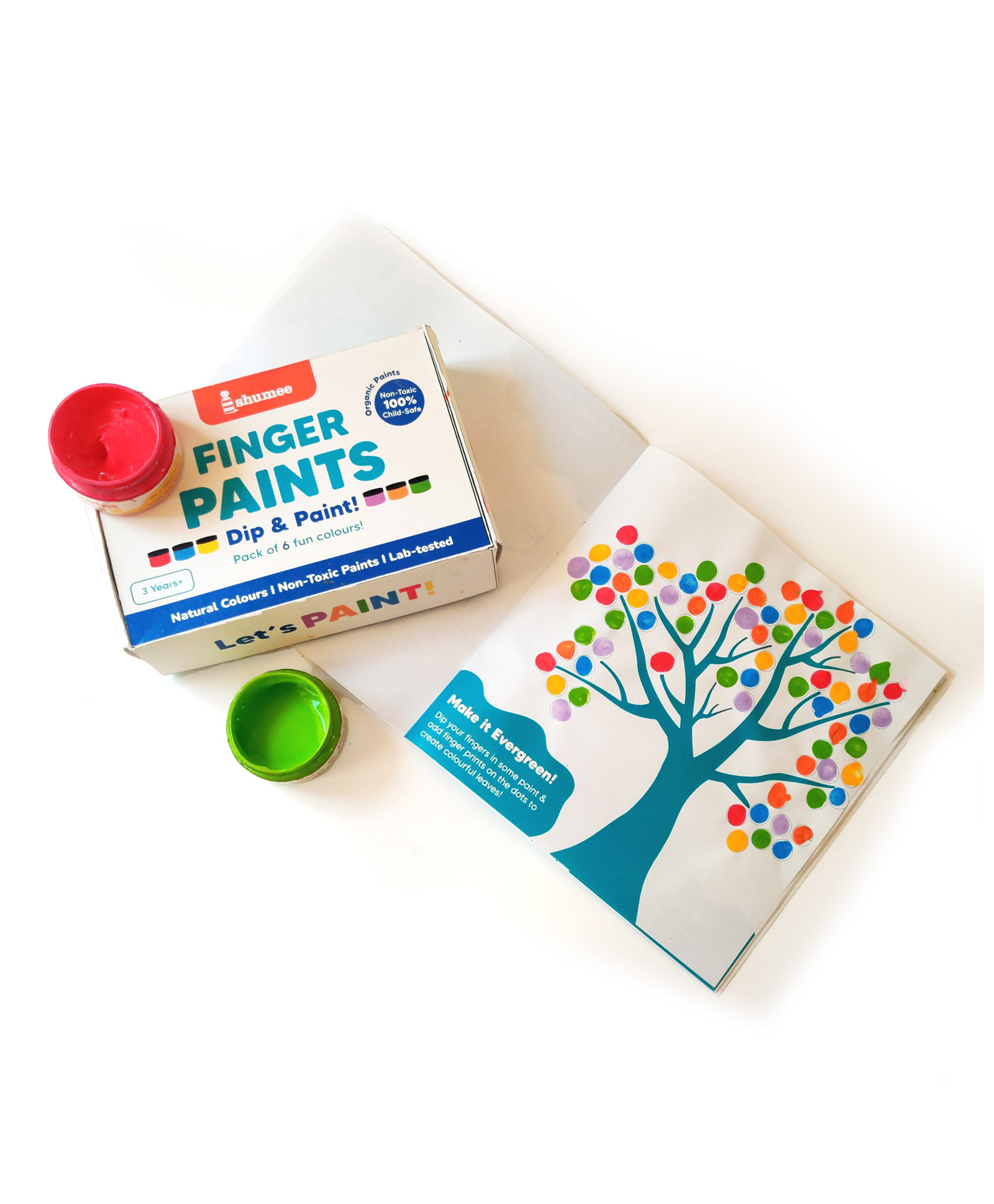 Shumee Finger Paint and Activity Book, 3+ years, Pack of 1- Multicolor