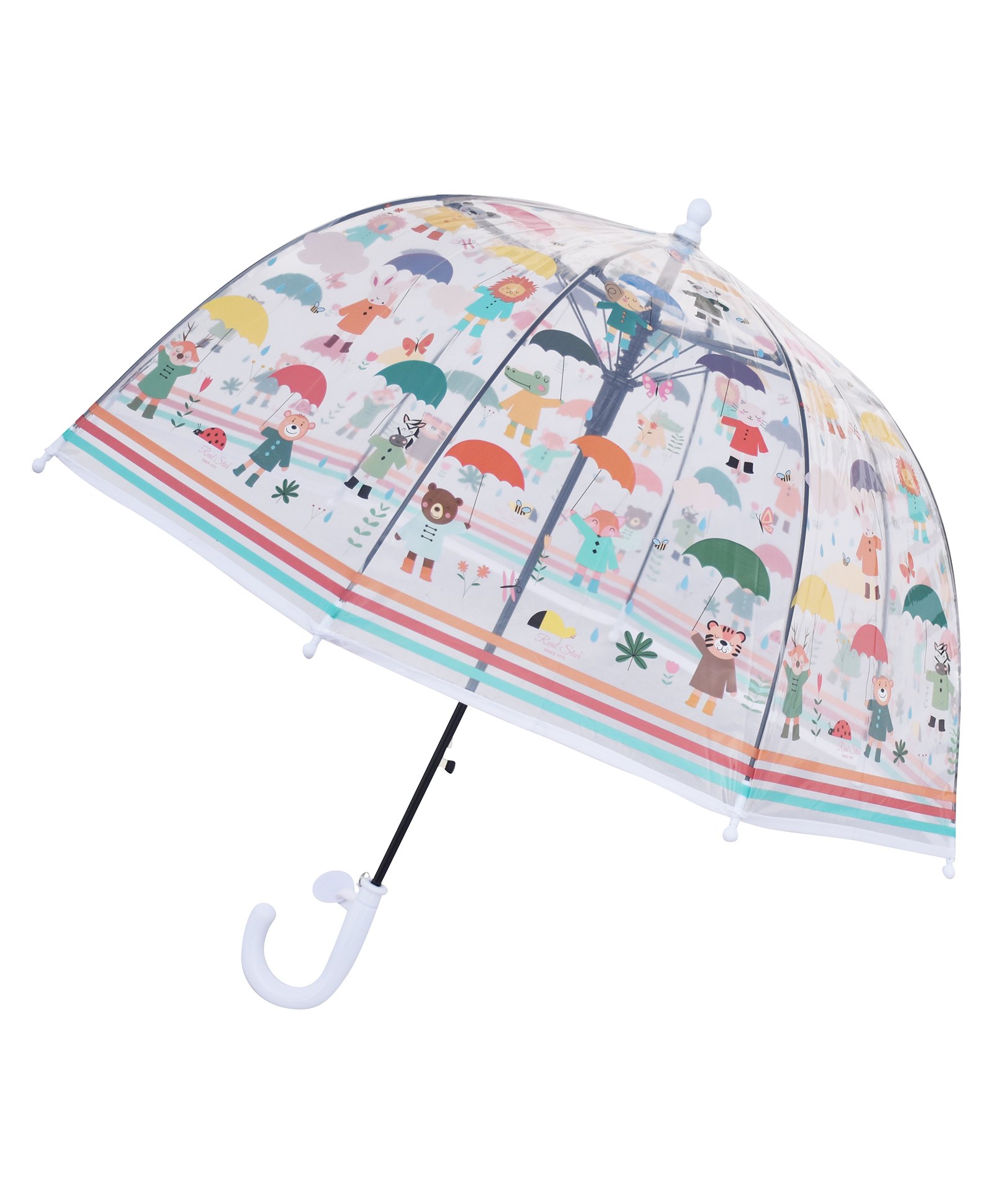 CHAATEWALA Bear Designed Dome Shaped Transparent Umbrella - Multi Colour-picture-41