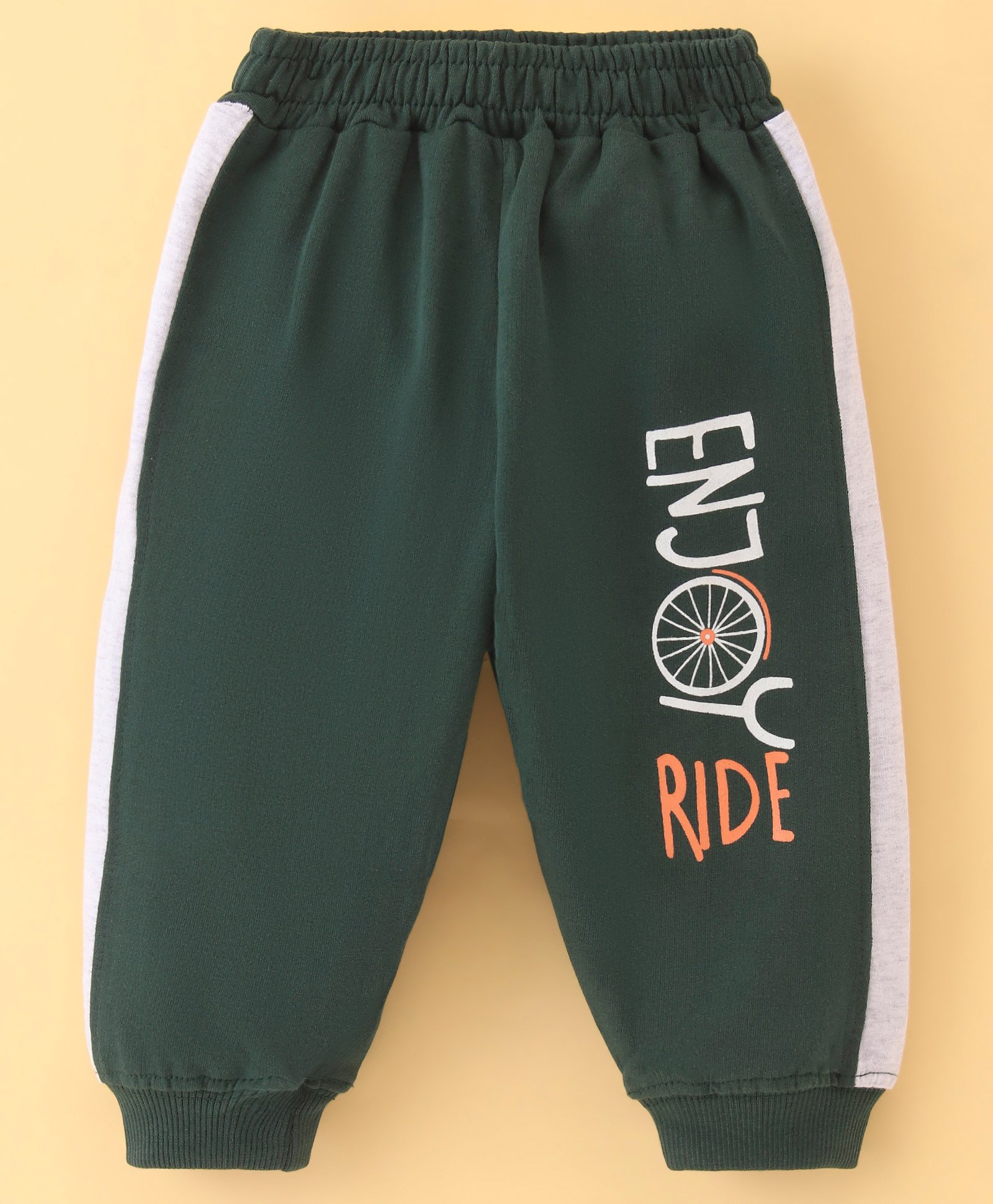 Taeko Looper Knit Full Length Lounge Pant with Text Print - Green-picture-20