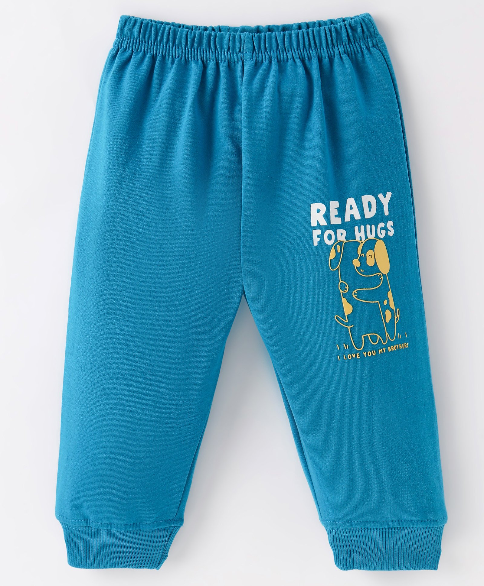 Taeko Looper Knit Full Length Lounge Pant with Text Print - Blue-picture-19