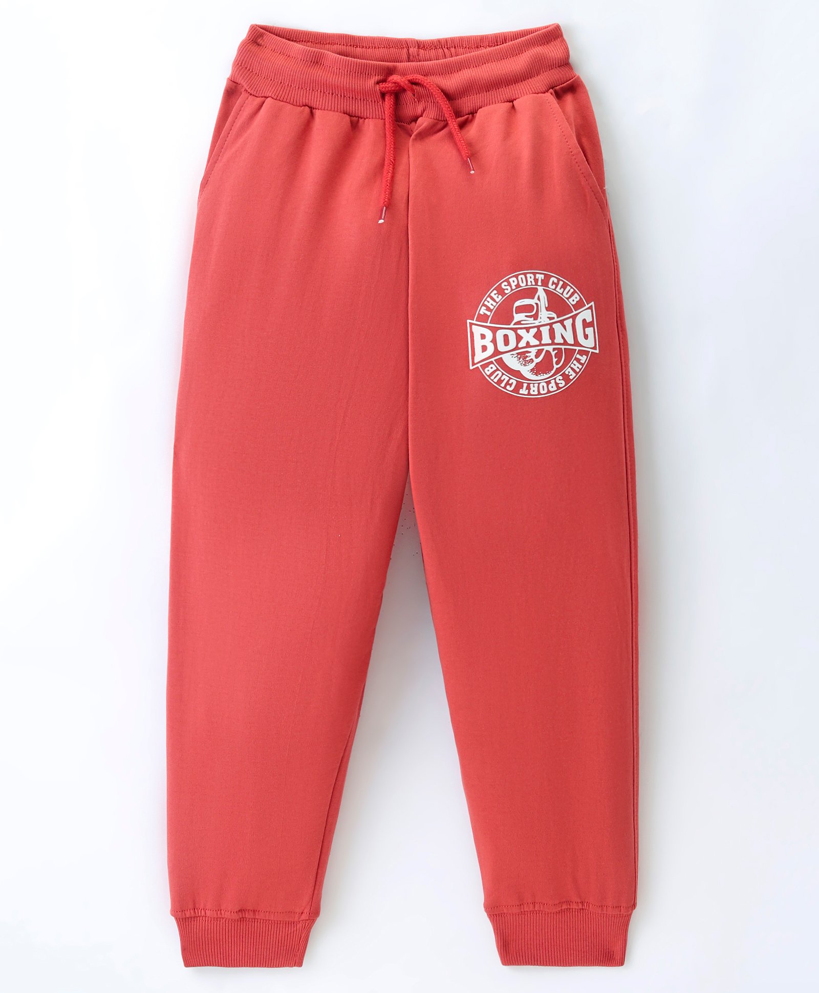 Taeko Looper Knit Full Length Lounge Pant with Sports Print - Coral-picture-11
