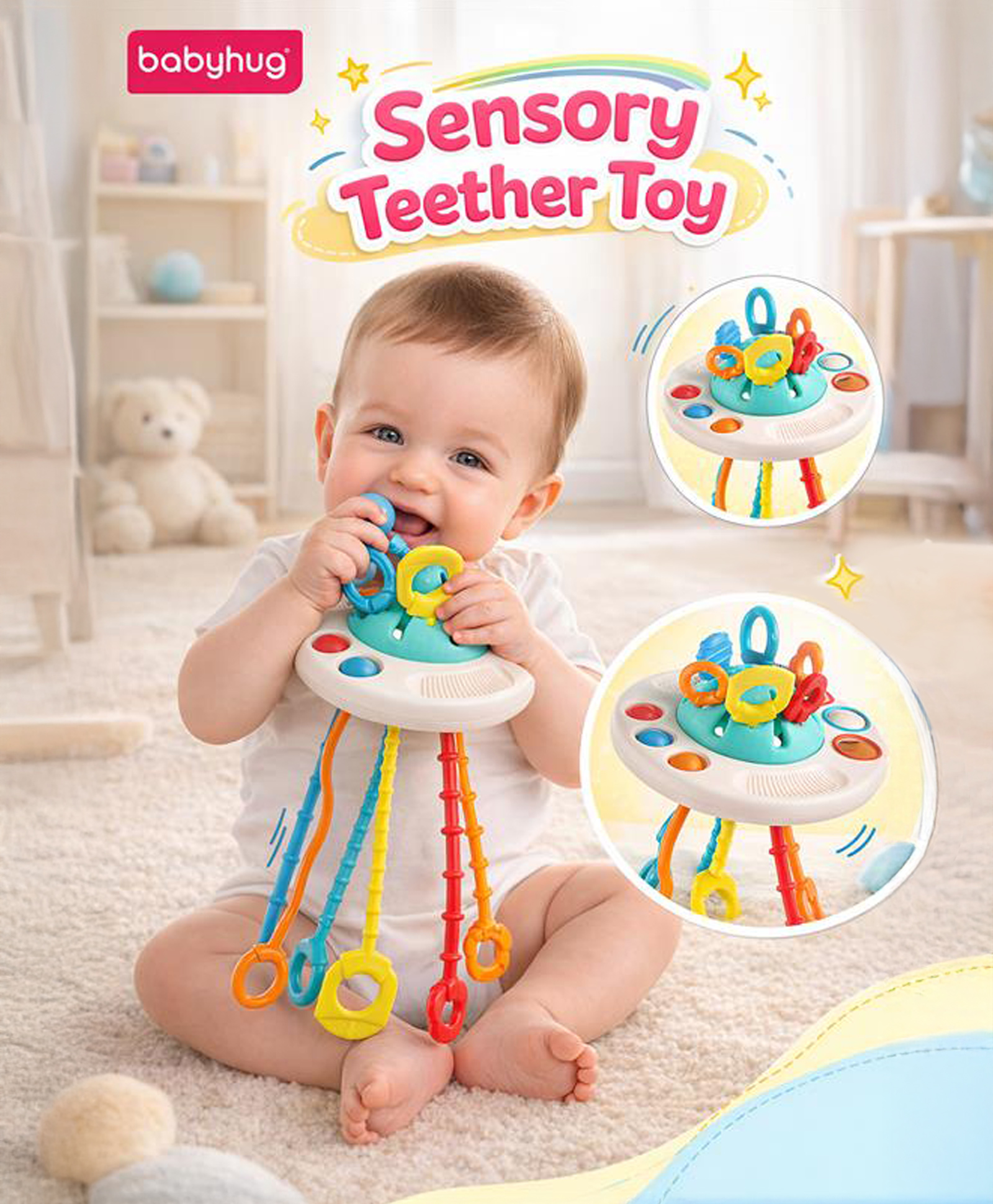 Babyhug Little Explorer's UFO Montessori Toy - Multicolor