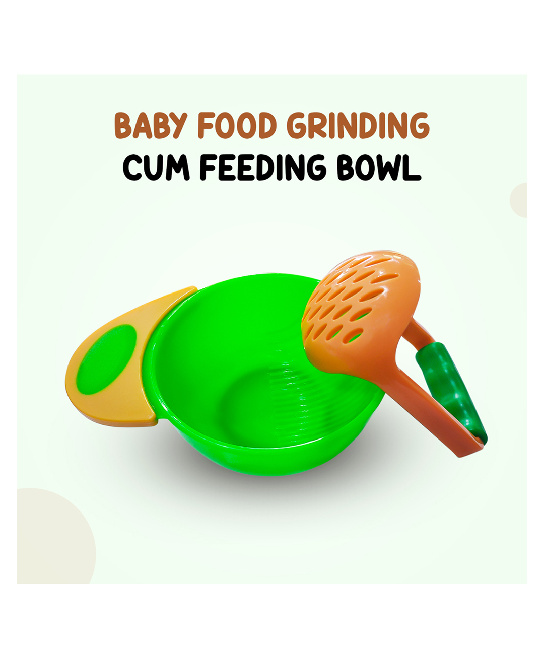 ZIKKU Baby Food Grinding and Feeding Bowl Set - Portable Masher & Serving Bowl for Baby - Mix-picture-43