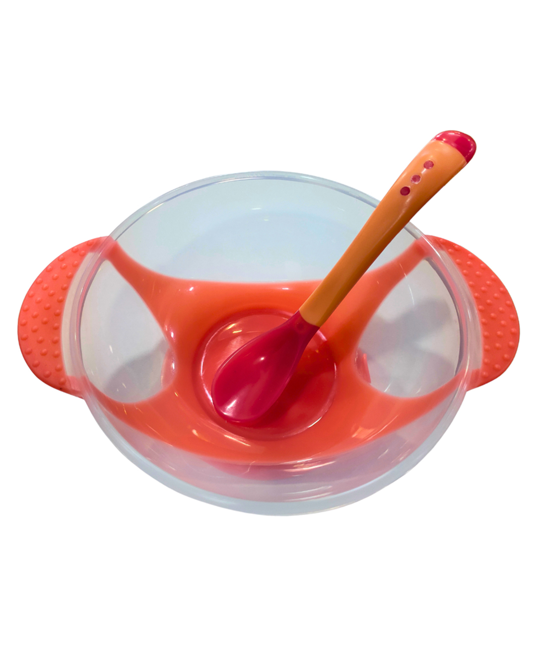 ZIKKU Baby Spill-Proof Silicone Suction Bowl Set with Snap-On Temperature-Sensitive Spoon and Lid - Red-image-27