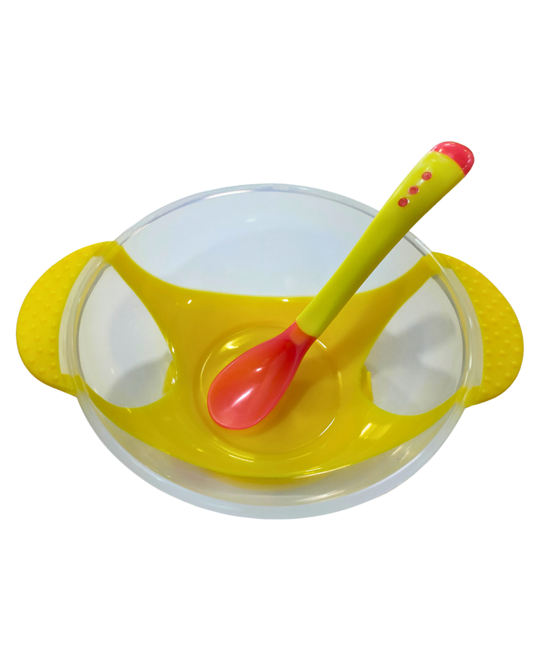 ZIKKU Baby Spill-Proof Silicone Suction Bowl Set with Snap-On Temperature-Sensitive Spoon and Lid -Yellow-picture-42