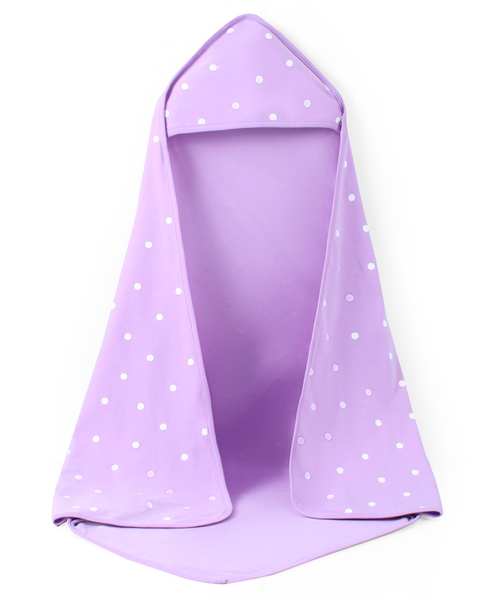 Doodle Poodle 100% Cotton Hooded Polka Dots Printed Bath Towel L 83 x B 82 cm - Purple-image-48