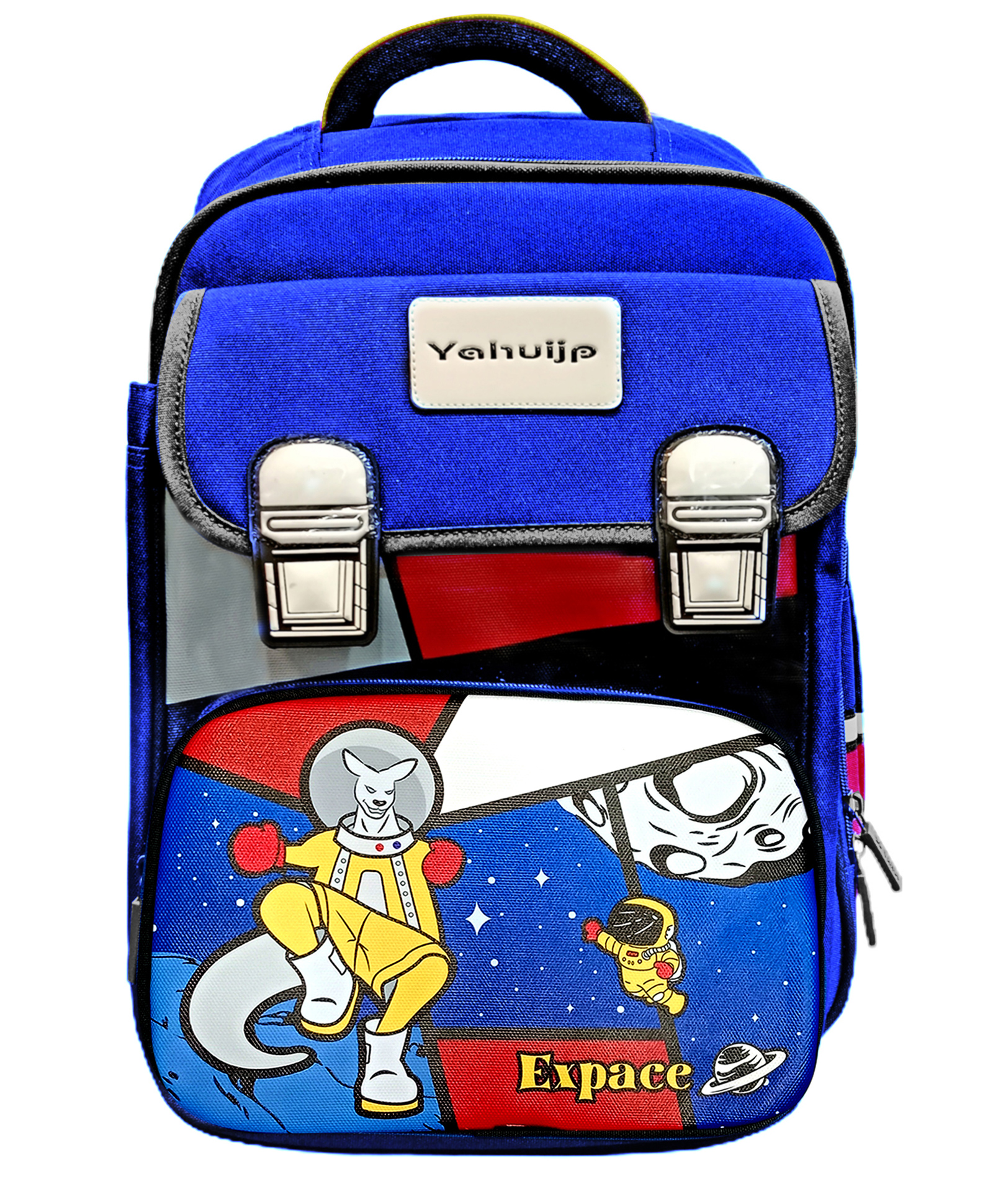 Little Surprise Box Kangaroo Theme School backpack for kids with Additional Sling bag and comfortable cushion padding Royal Blue Blue - 15 Inches-image-12