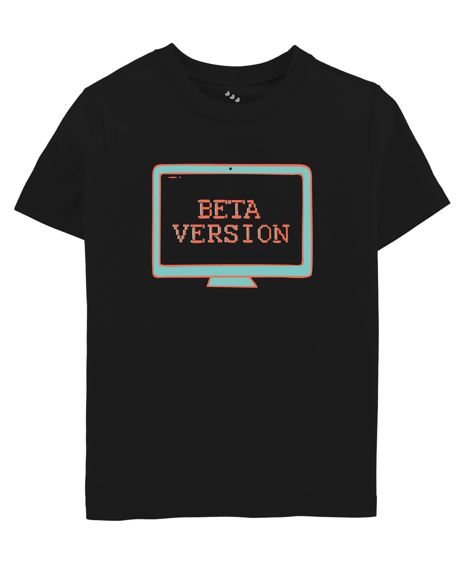 Zeezeezoo Half Sleeves Beta Version Text Printed Tee - Black-picture-37