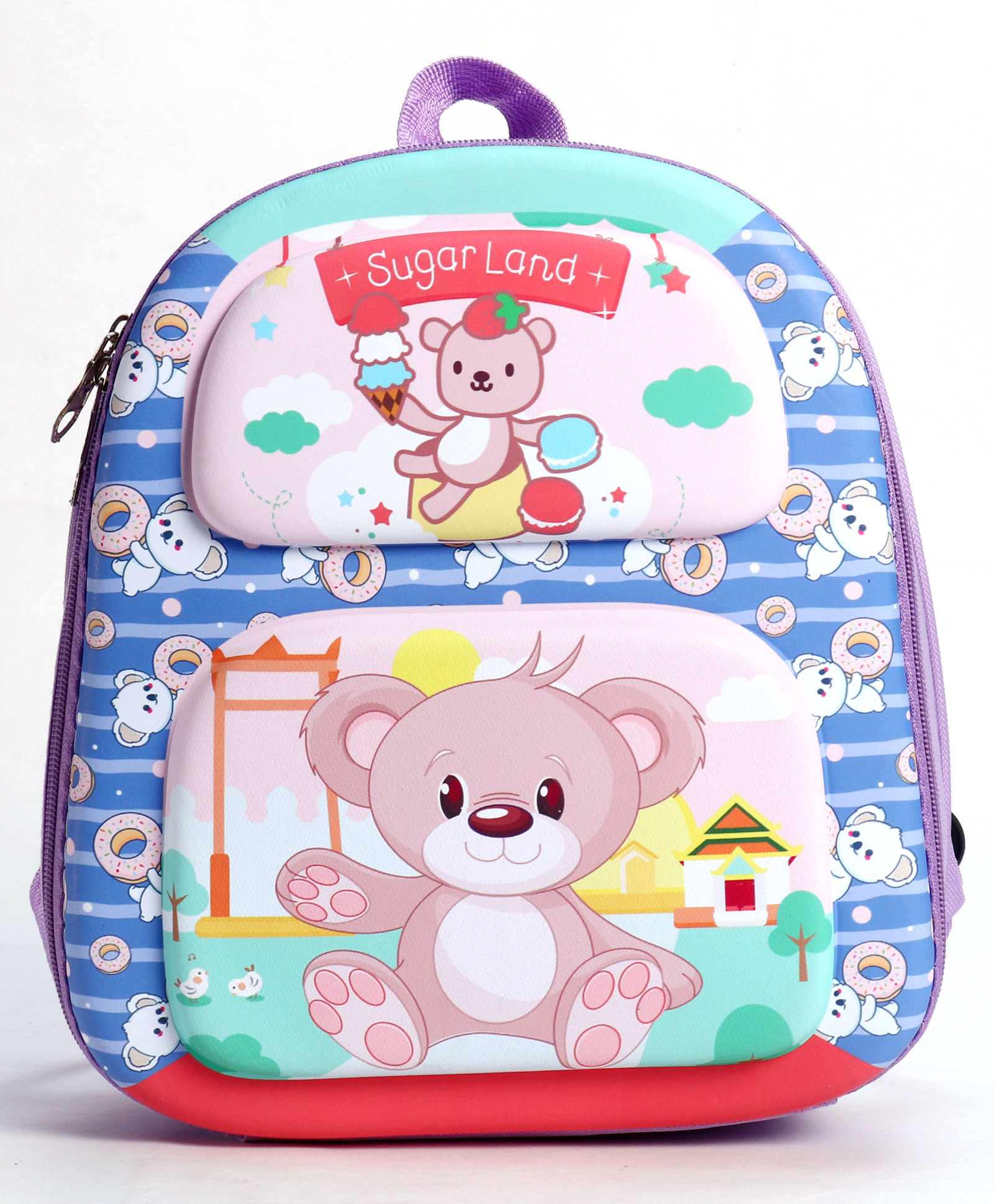 Polo Fancy Bag With Space Theme Print Blue - Height 11.2 Inches-image-46