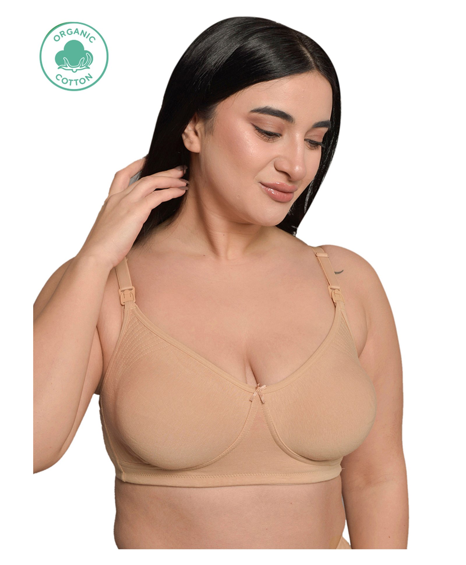 Inner Sense  Organic Cotton Solid Anti Odour Anti Microbial  Maternity Bra - Skin-picture-13