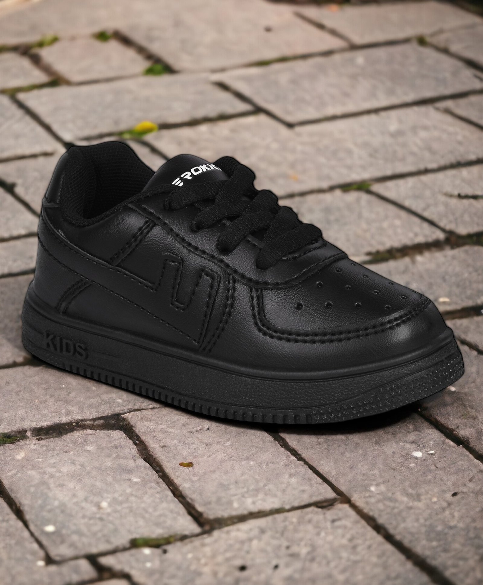Lil Lollipop Patch Detailed Lace Up Shoes - Black-picture-21
