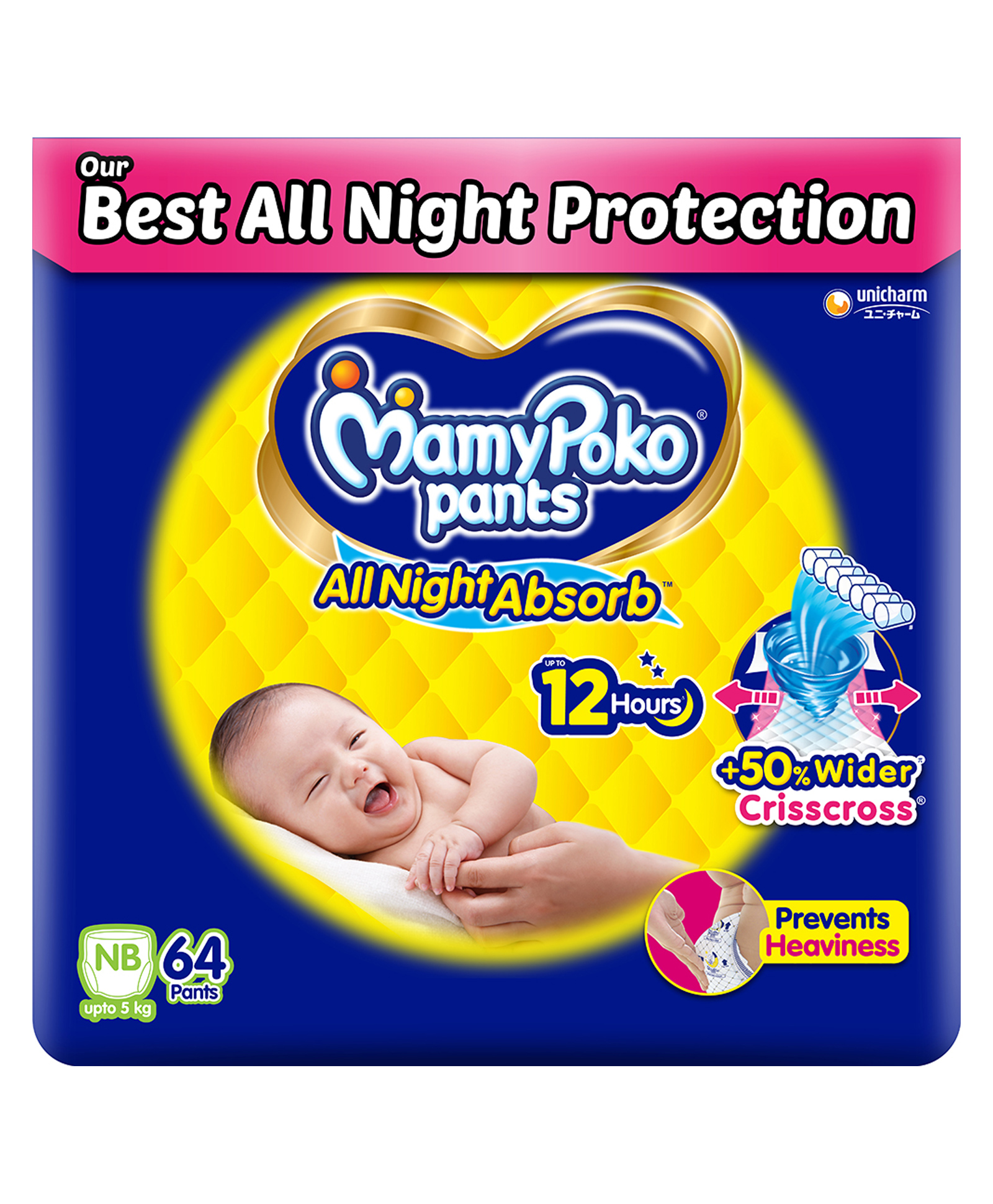 MamyPoko Standard Pant Style All Night Absorb Diapers New Born- 64 Pieces-picture-14